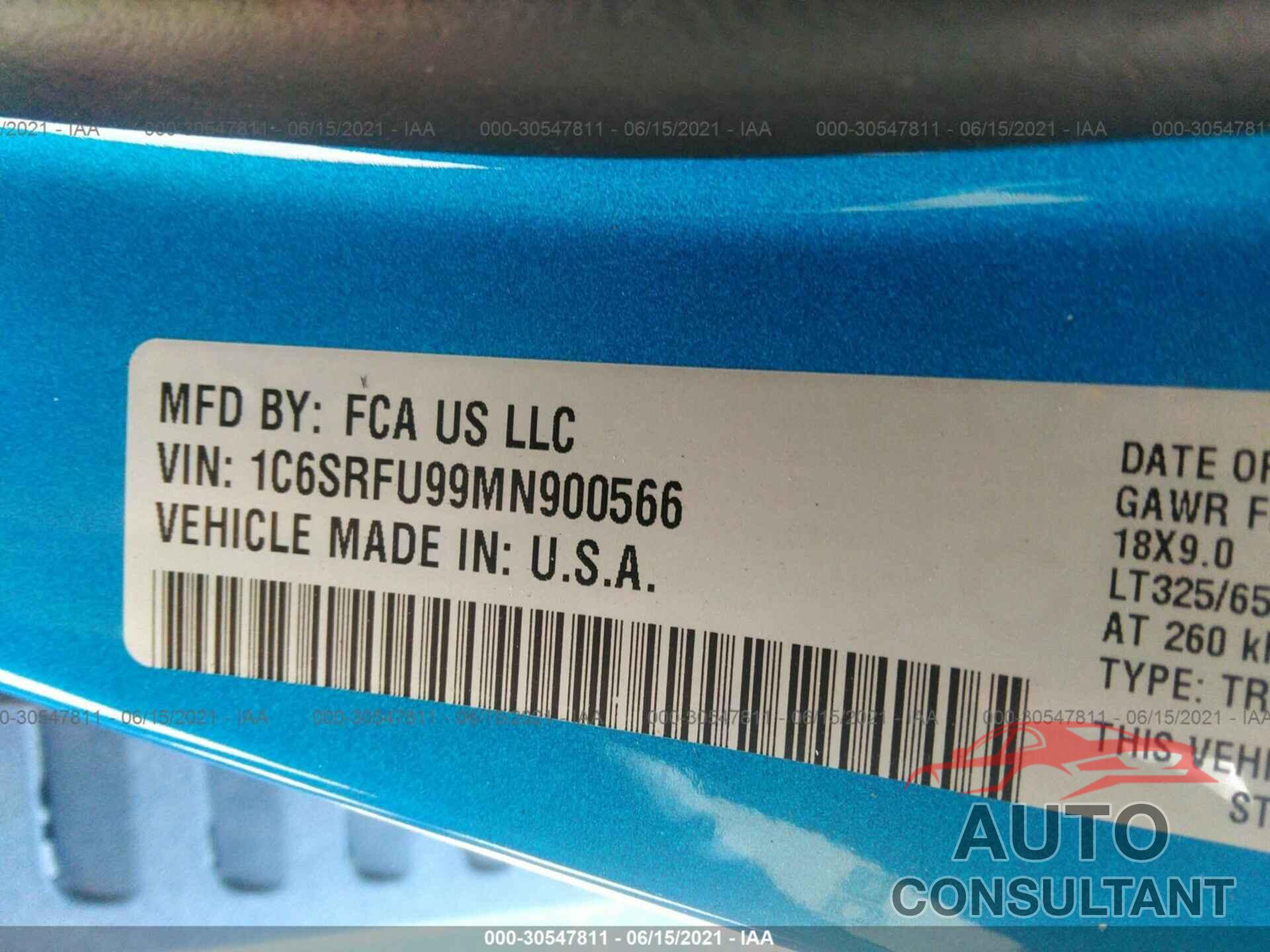 RAM 1500 2021 - 1C6SRFU99MN900566