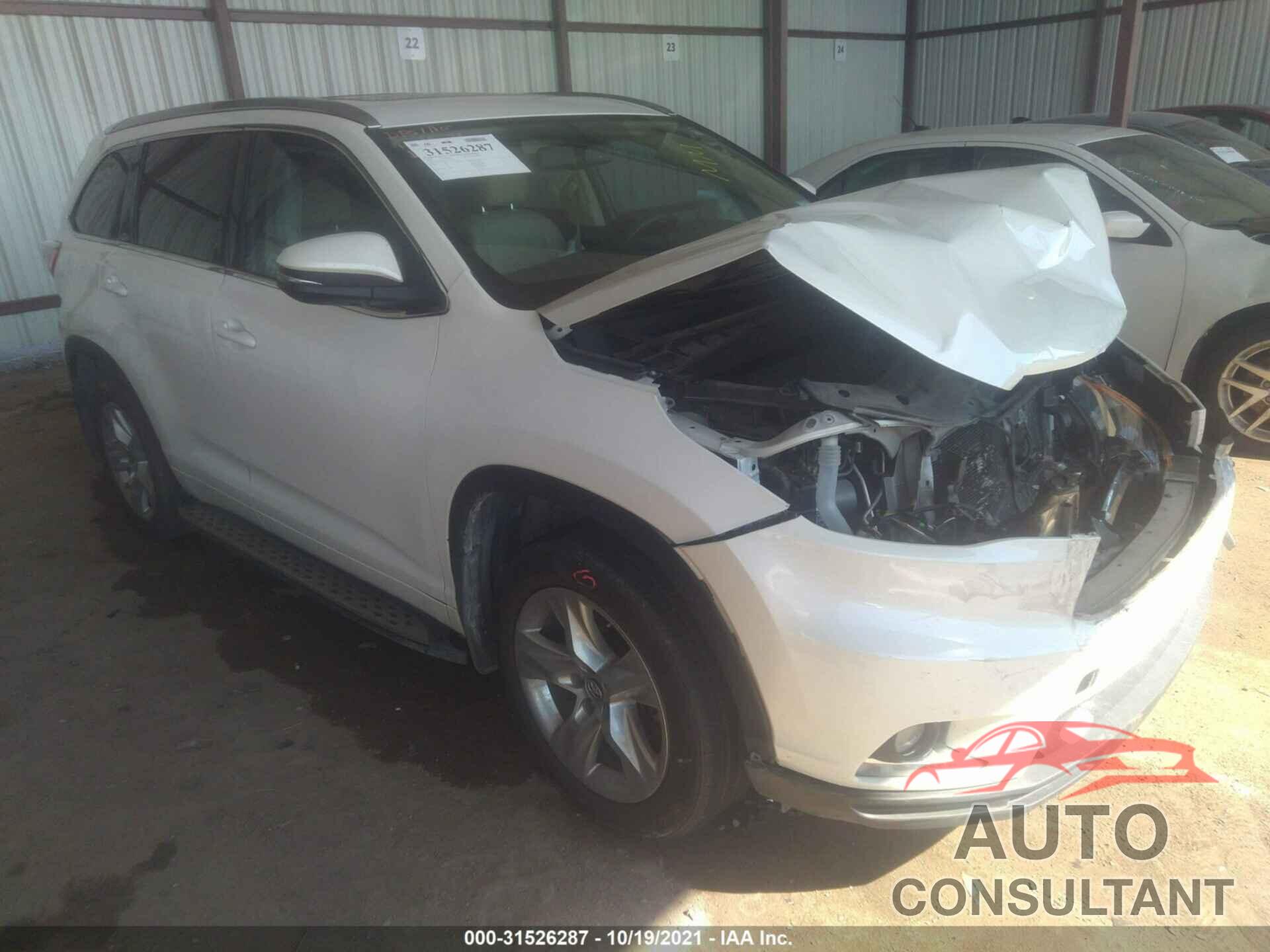 TOYOTA HIGHLANDER 2016 - 5TDYKRFH4GS169749