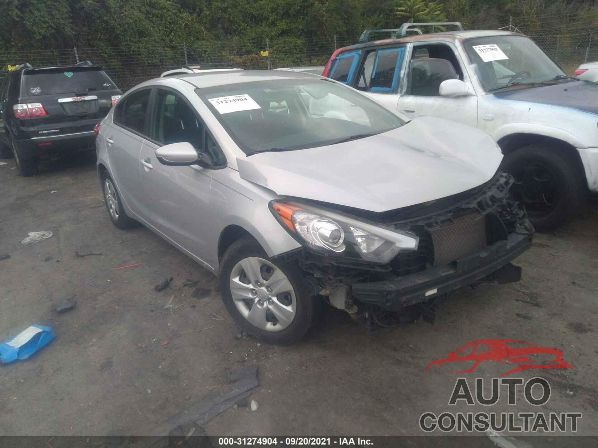 KIA FORTE 2016 - KNAFK4A64G5587487