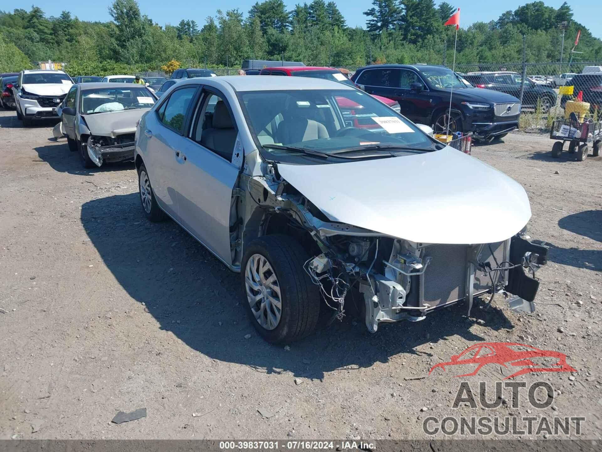 TOYOTA COROLLA 2019 - 2T1BURHE8KC141215