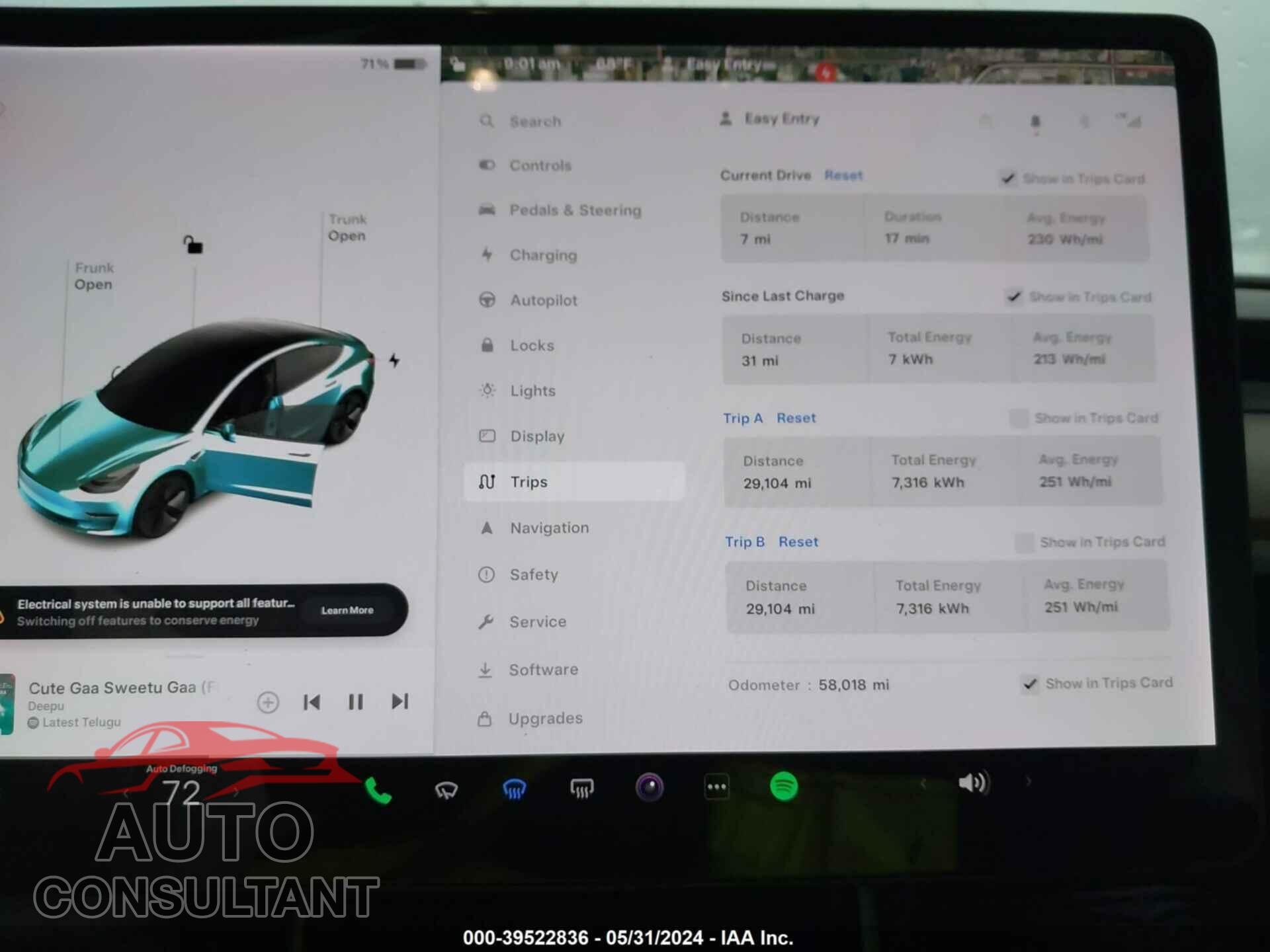 TESLA MODEL 3 2018 - 5YJ3E1EA2JF157473