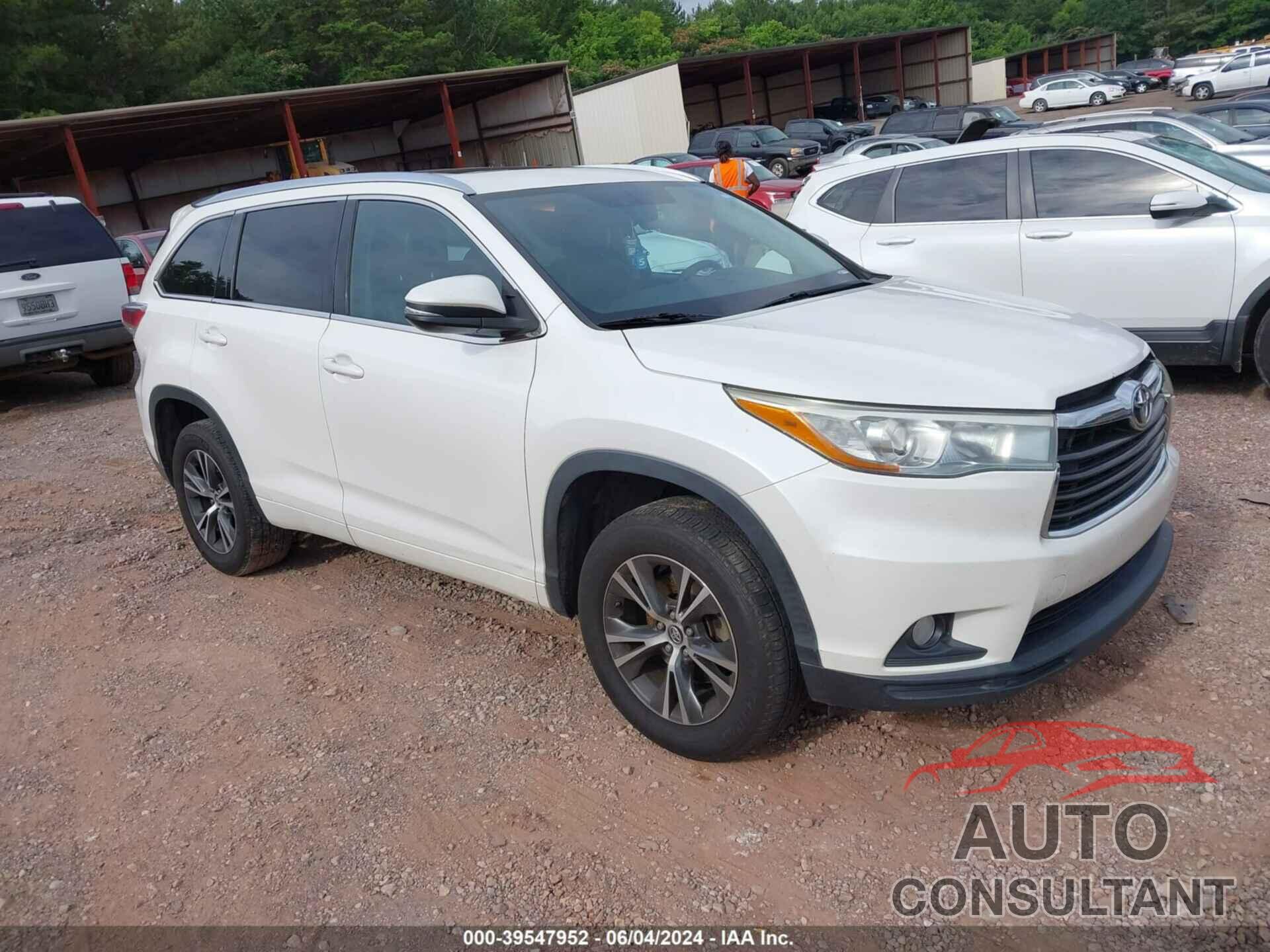 TOYOTA HIGHLANDER 2016 - 5TDKKRFH4GS170910