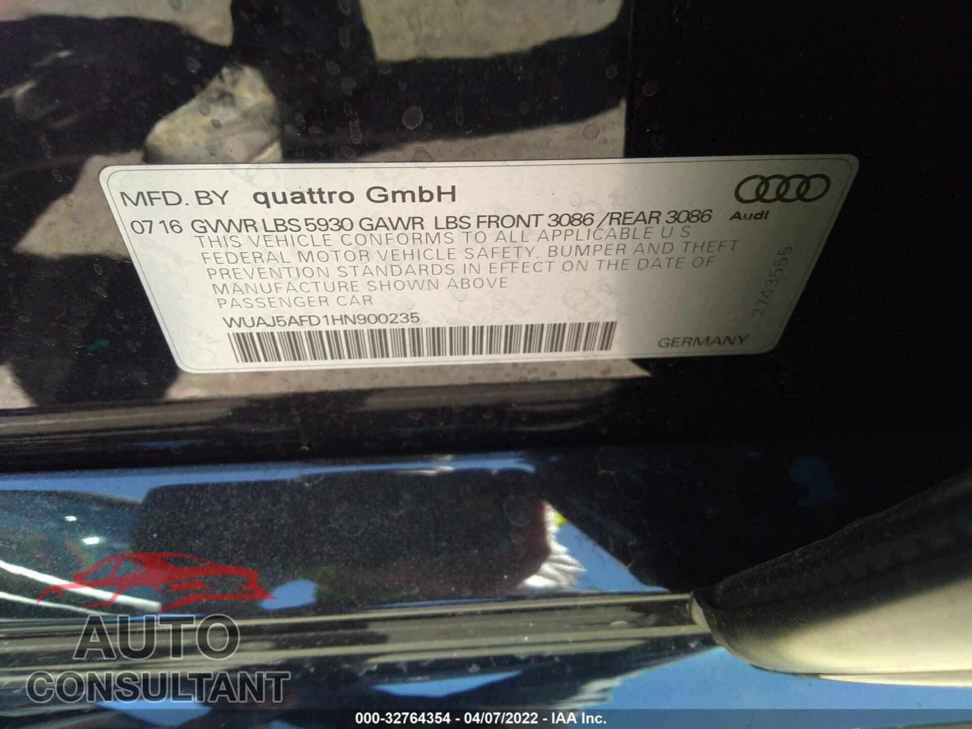 AUDI S8 PLUS 2017 - WUAJ5AFD1HN900235