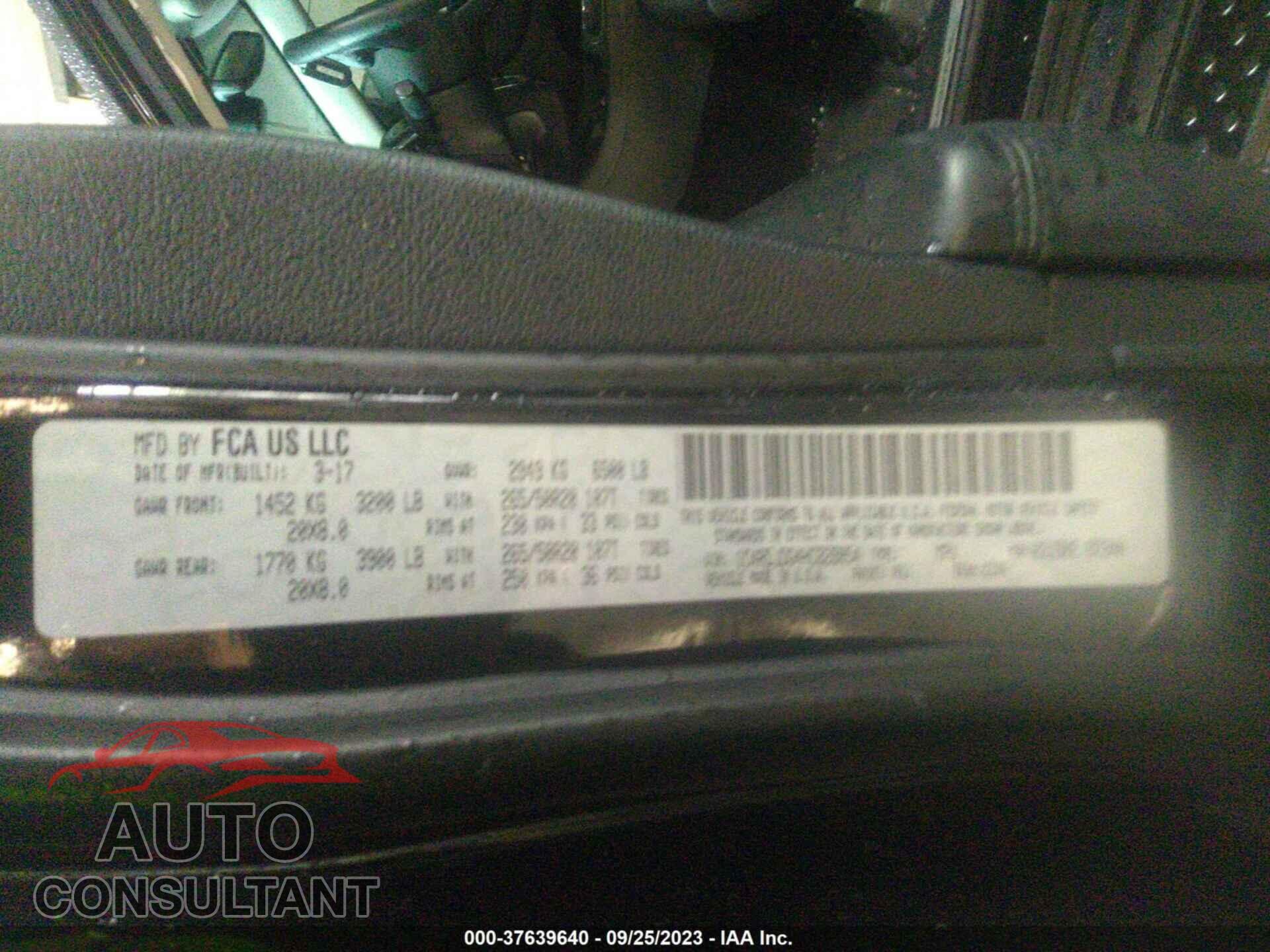 DODGE DURANGO 2017 - 1C4RDJDG4HC828054