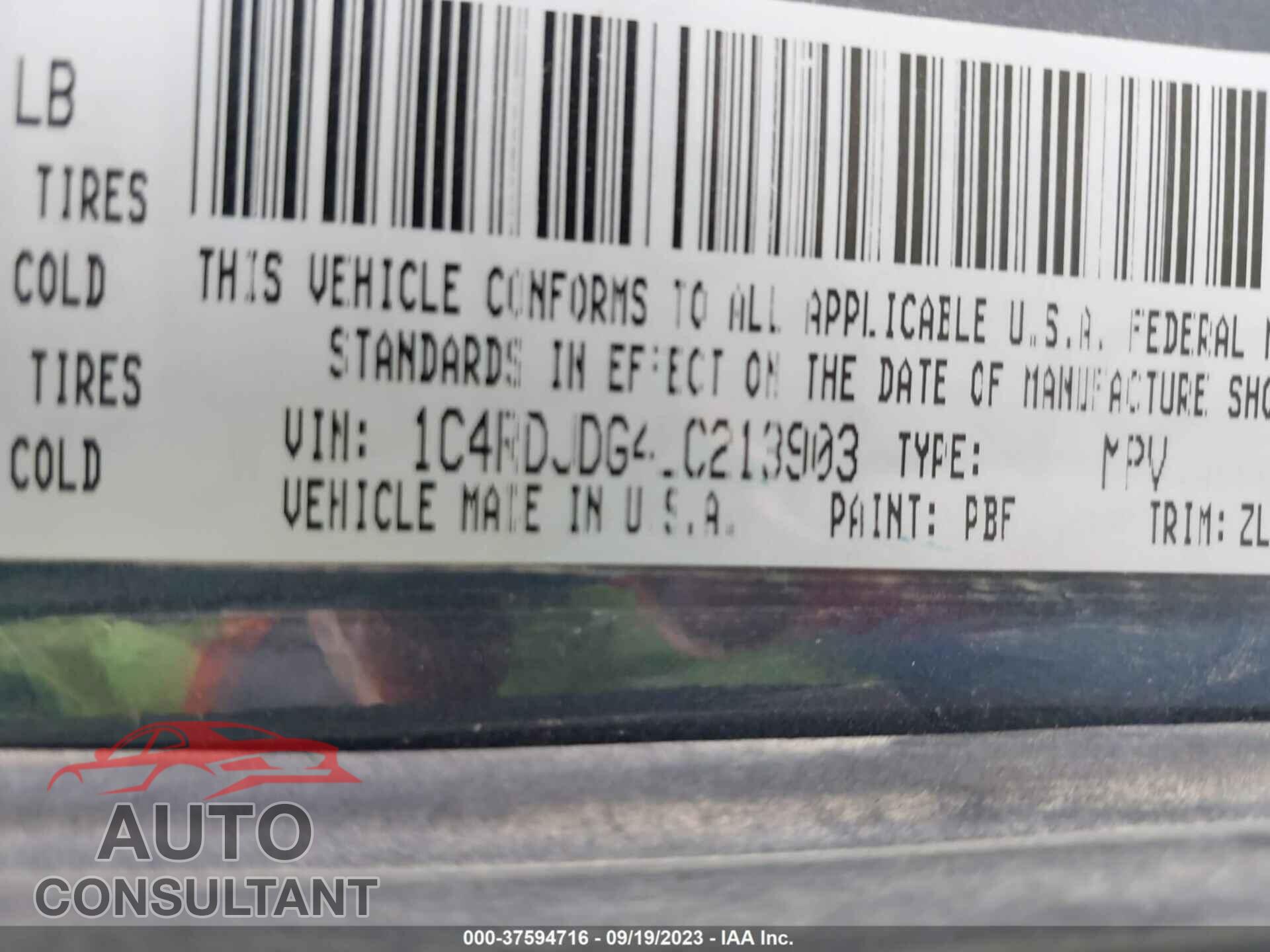 DODGE DURANGO 2020 - 1C4RDJDG4LC213903