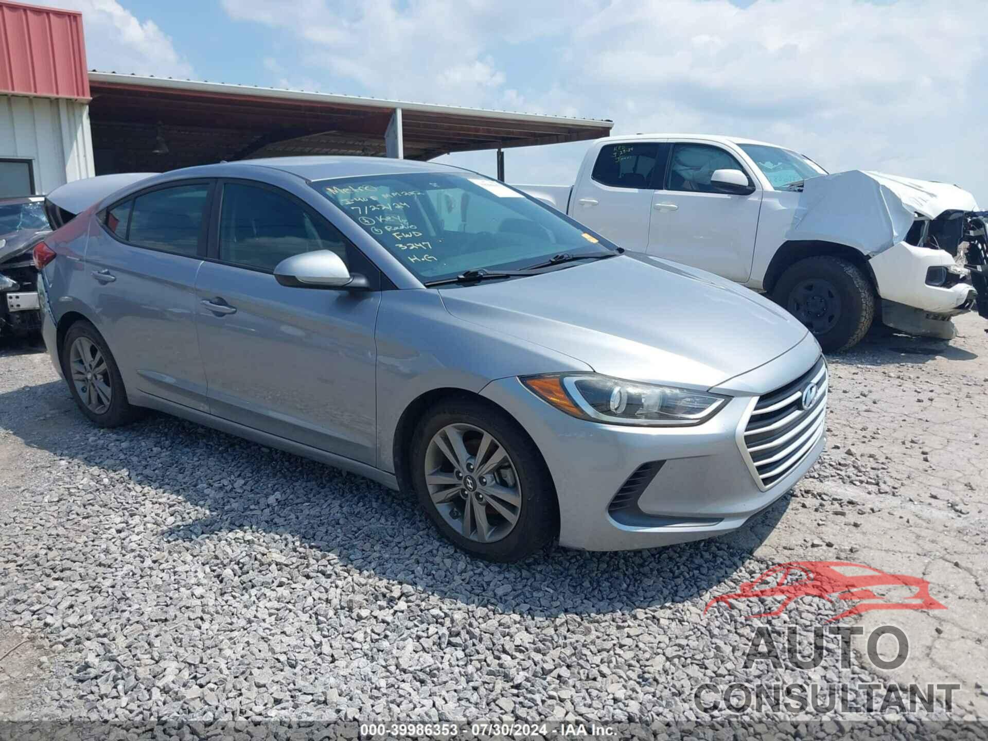 HYUNDAI ELANTRA 2017 - 5NPD84LF5HH043247