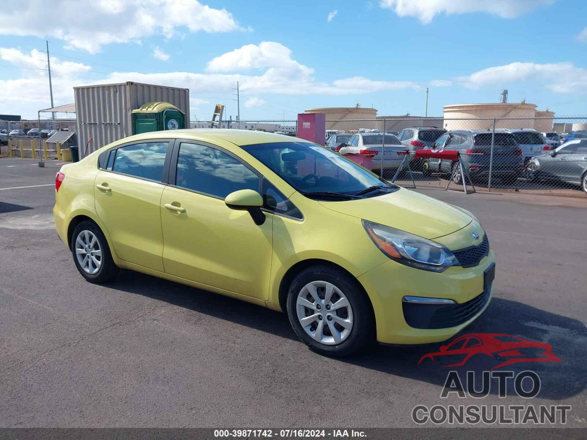 KIA RIO 2016 - KNADM4A33G6598501