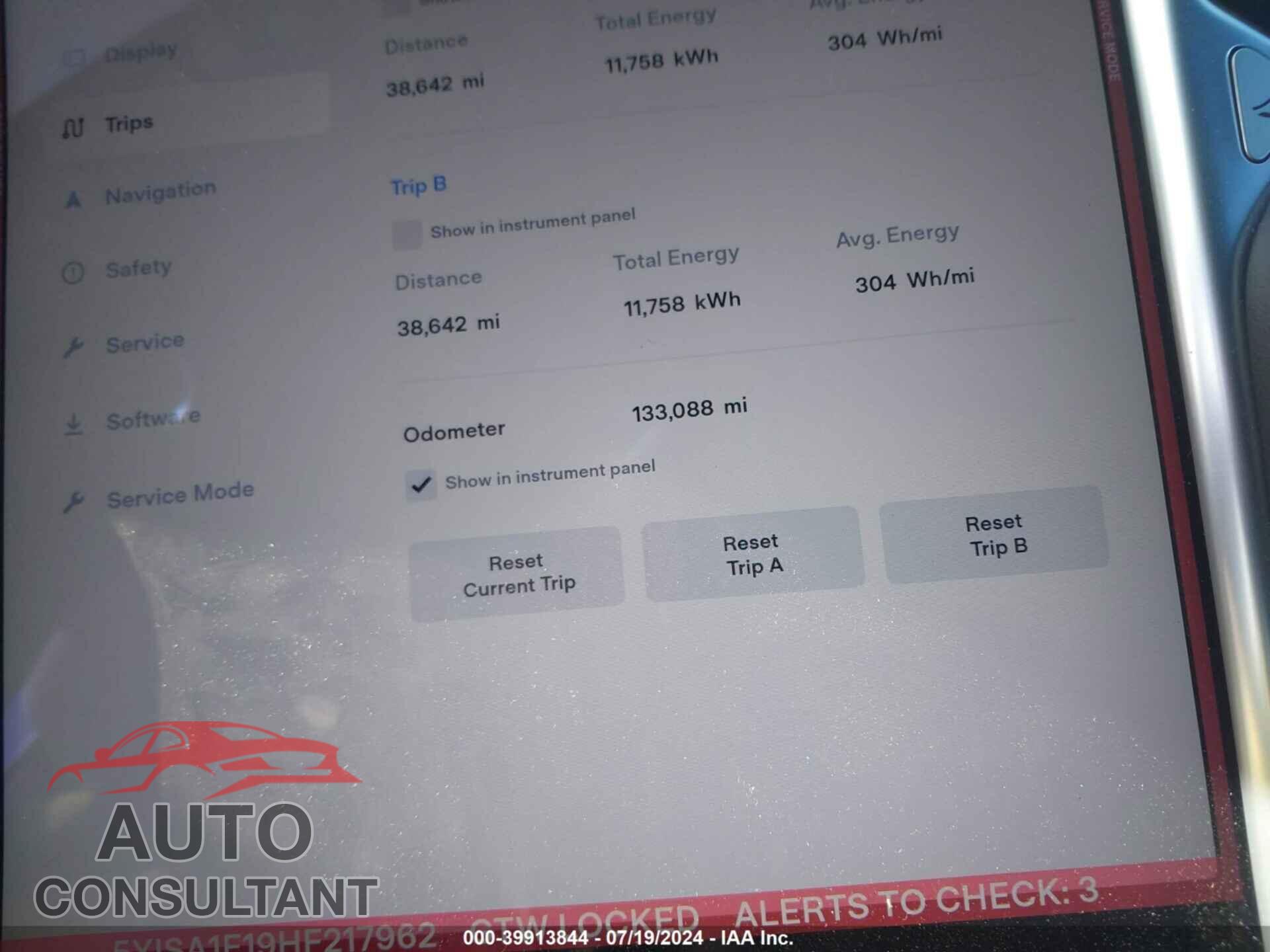 TESLA MODEL S 2017 - 5YJSA1E19HF217962