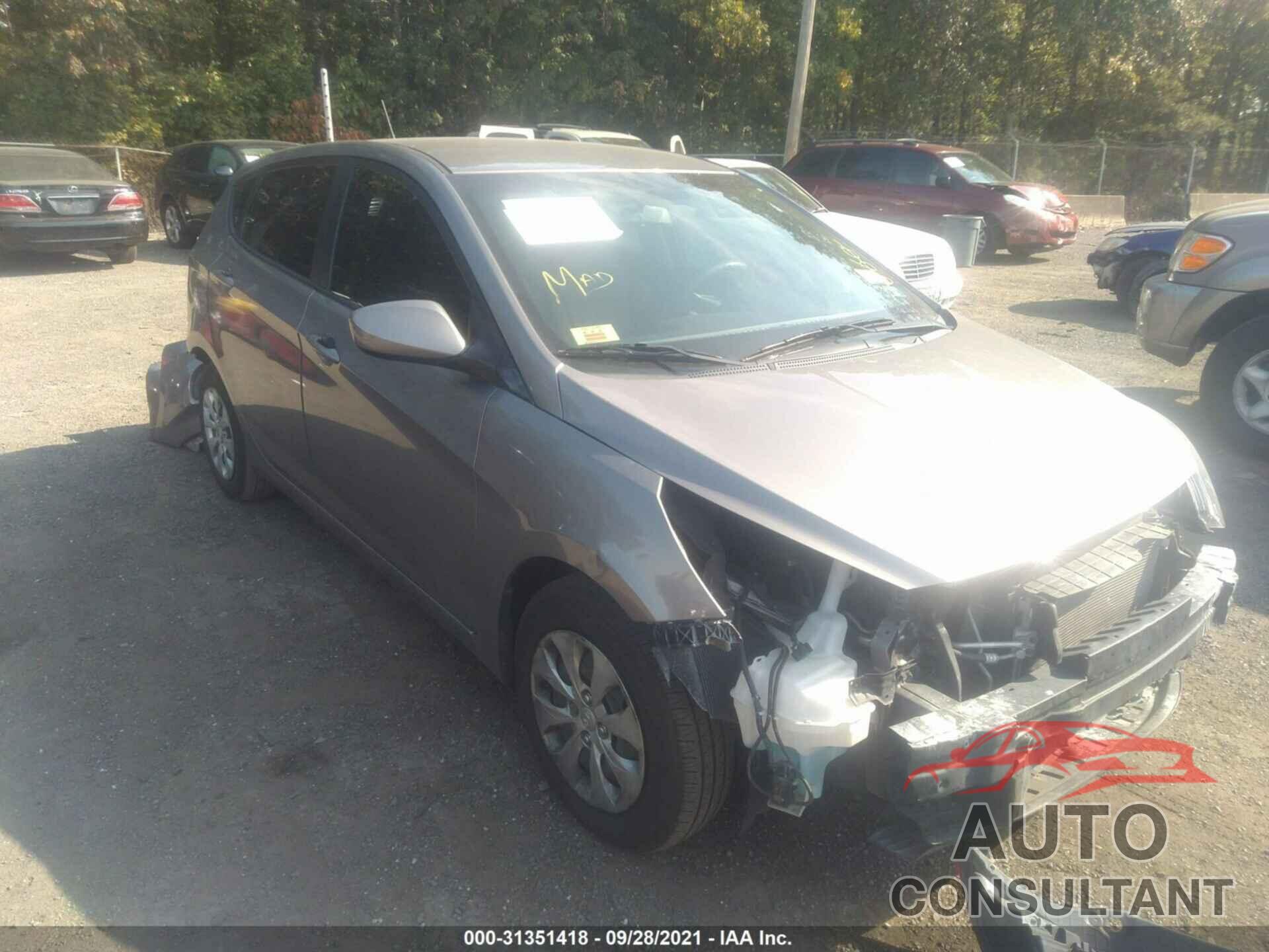 HYUNDAI ACCENT 2017 - KMHCT5AE8HU357079
