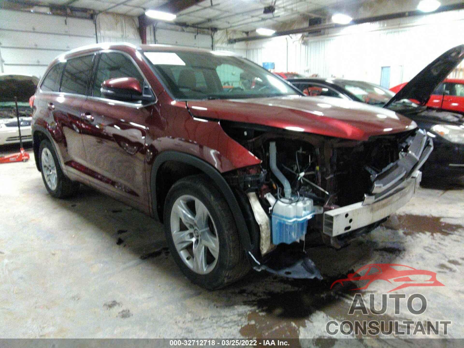 TOYOTA HIGHLANDER 2017 - 5TDDZRFH7HS455283