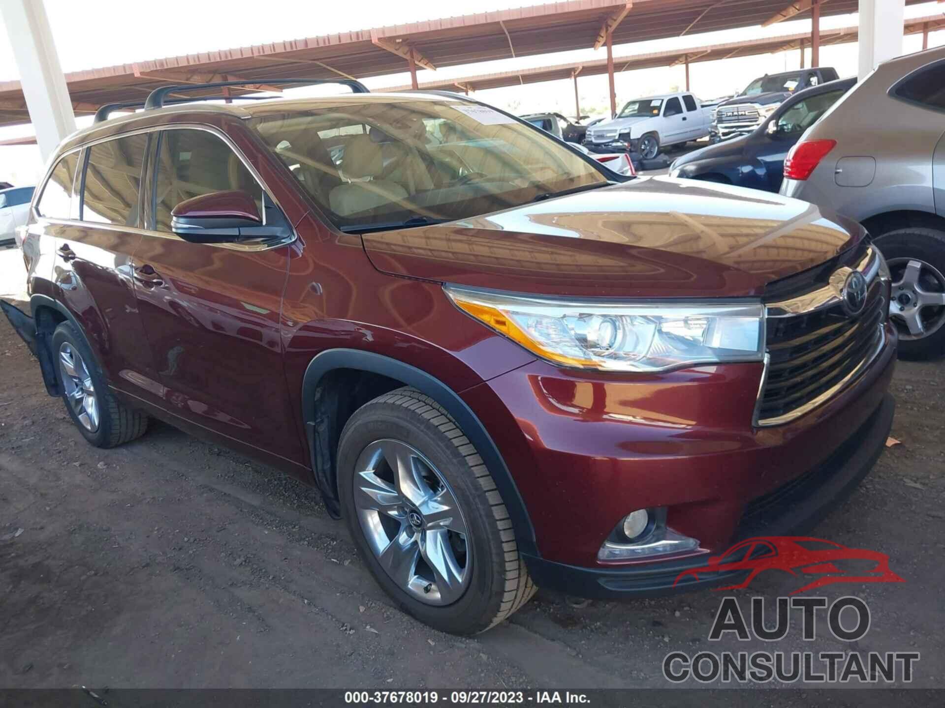 TOYOTA HIGHLANDER 2016 - 5TDYKRFH9GS177782