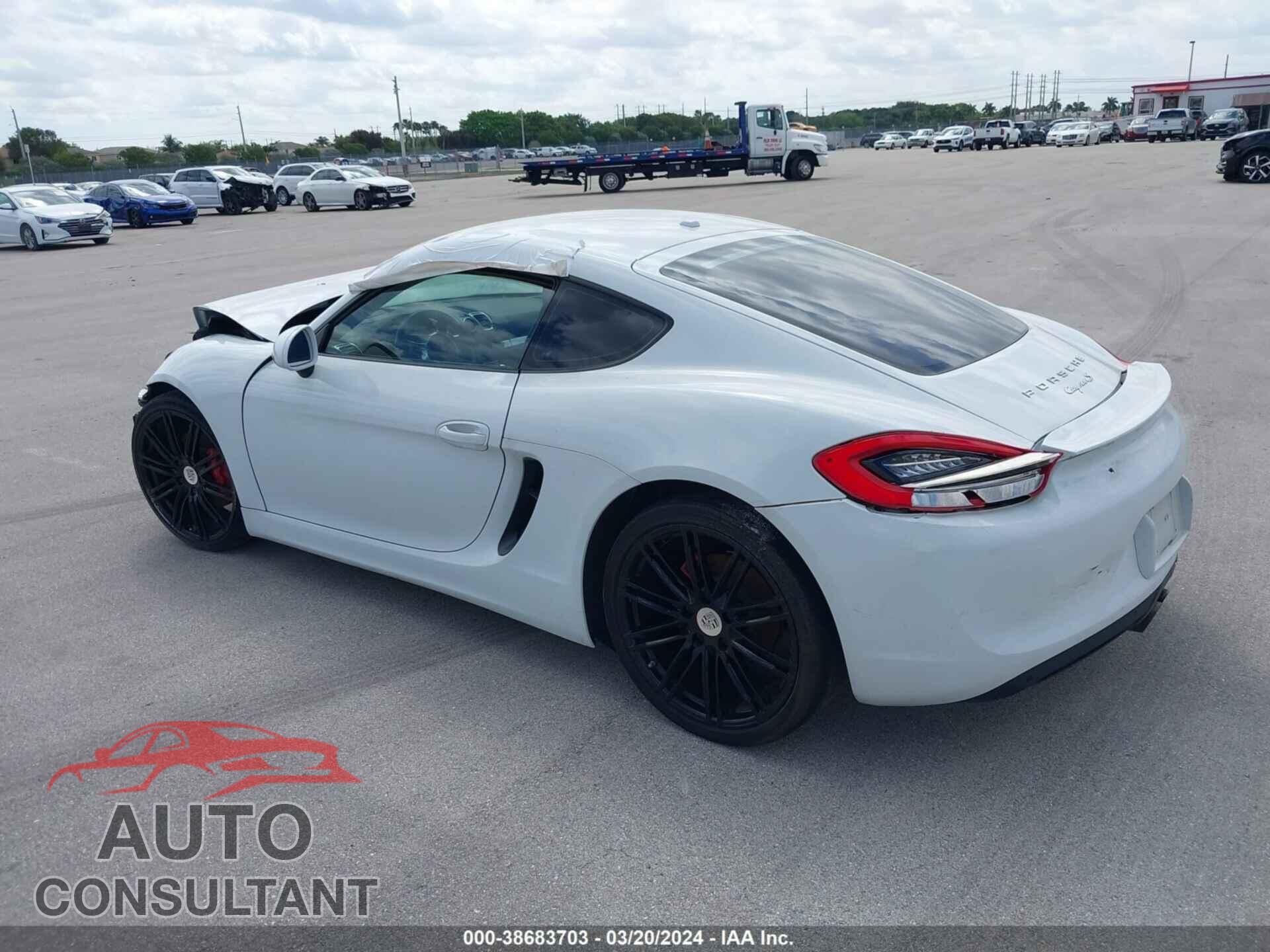 PORSCHE CAYMAN 2016 - WP0AB2A89GK185453