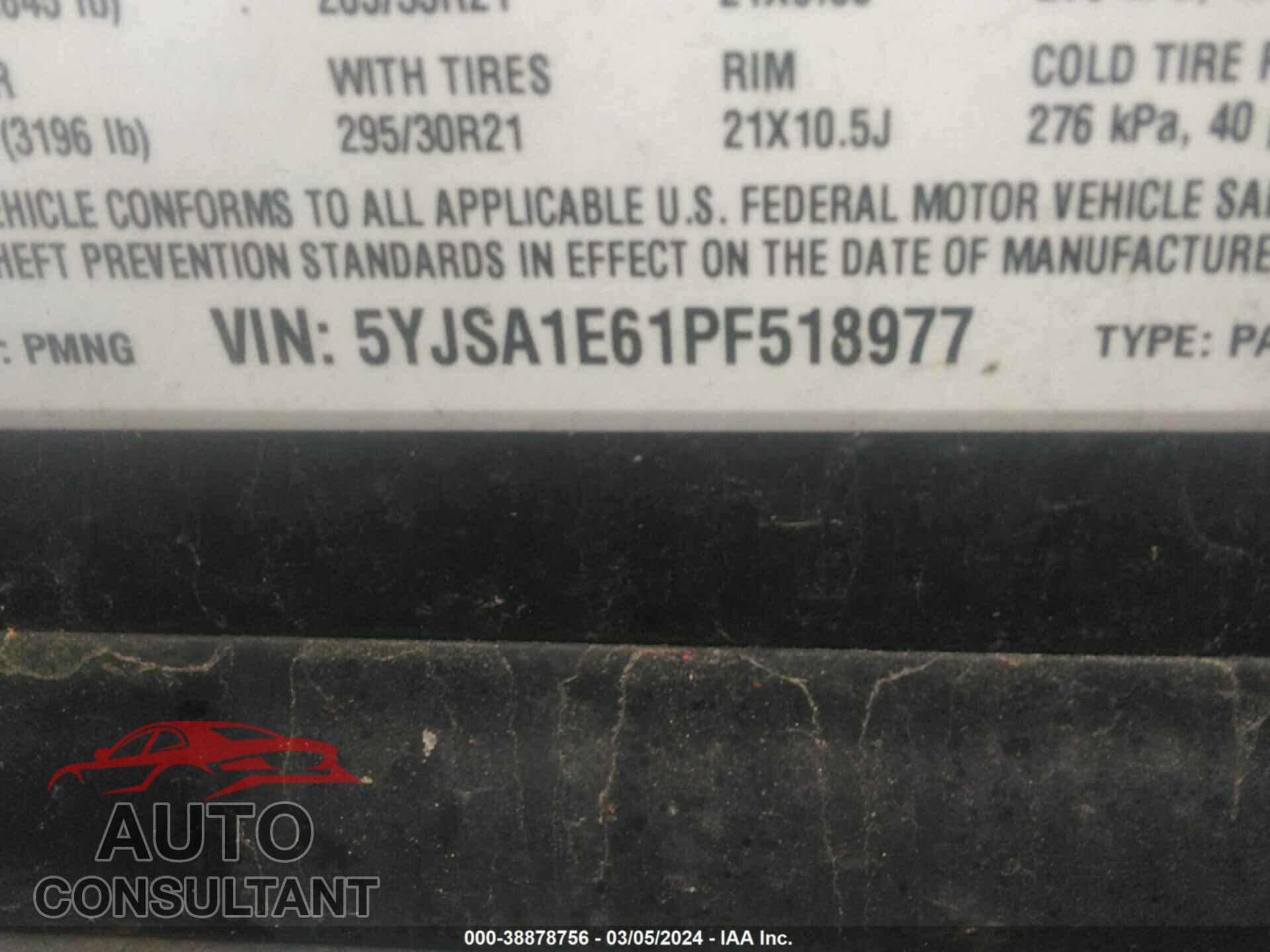 TESLA MODEL S 2023 - 5YJSA1E61PF518977