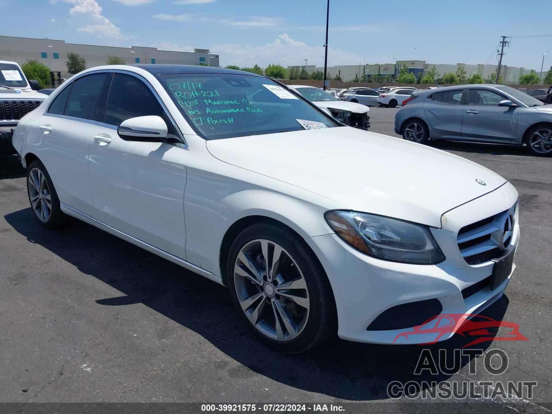 MERCEDES-BENZ C 300 2017 - 55SWF4JB5HU207706