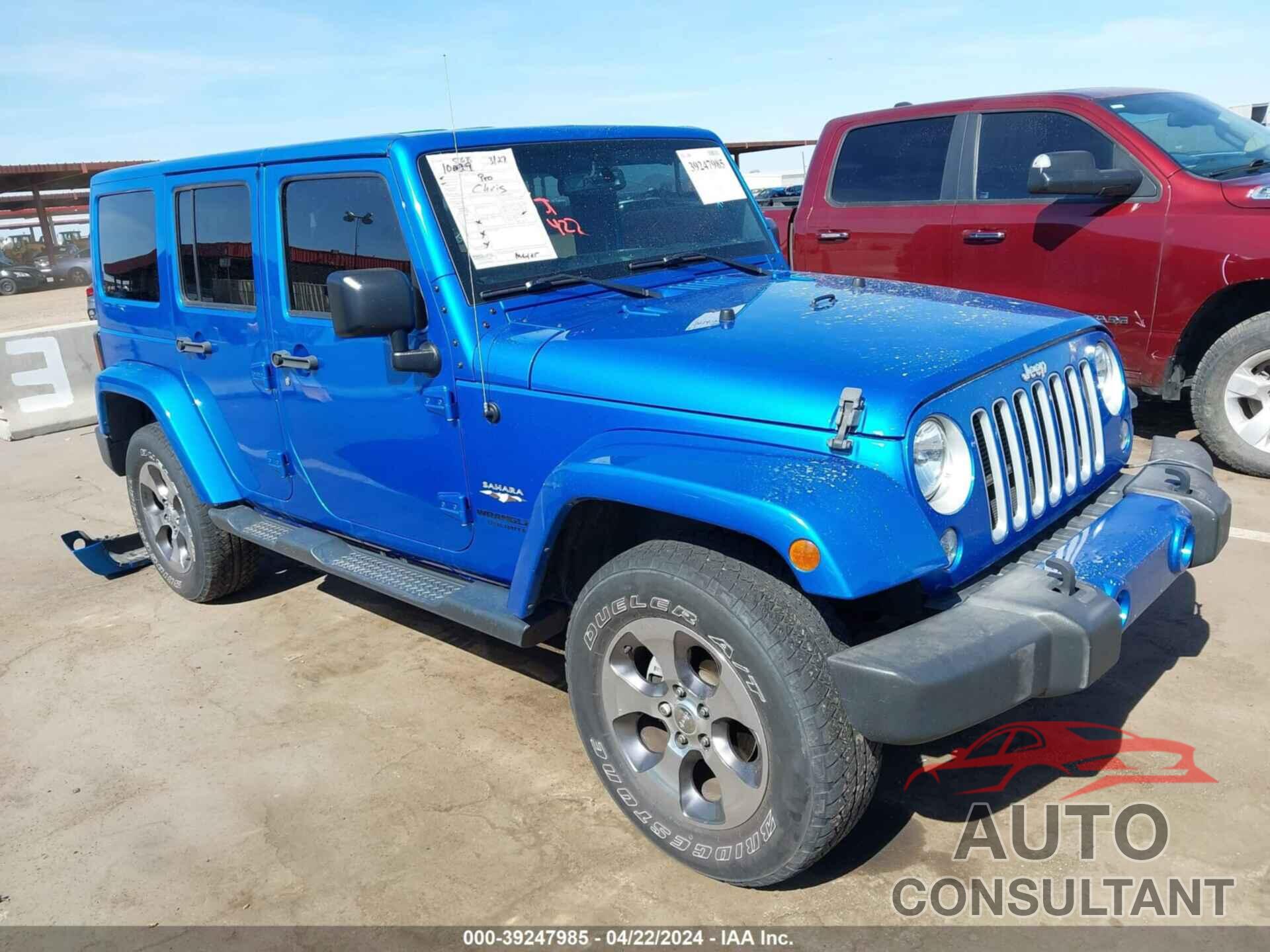 JEEP WRANGLER UNLIMITED 2016 - 1C4BJWEG9GL284218