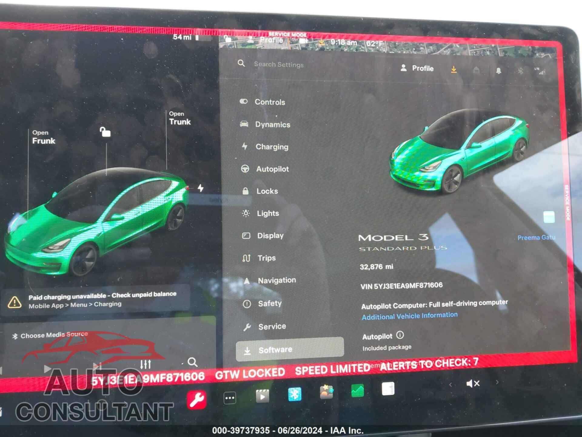 TESLA MODEL 3 2021 - 5YJ3E1EA9MF871606