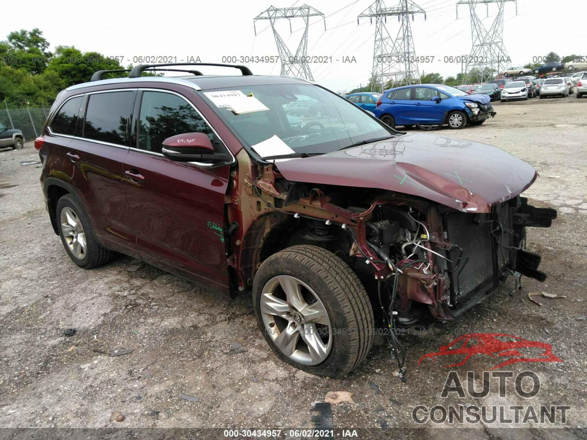 TOYOTA HIGHLANDER 2017 - 5TDDZRFH4HS379375