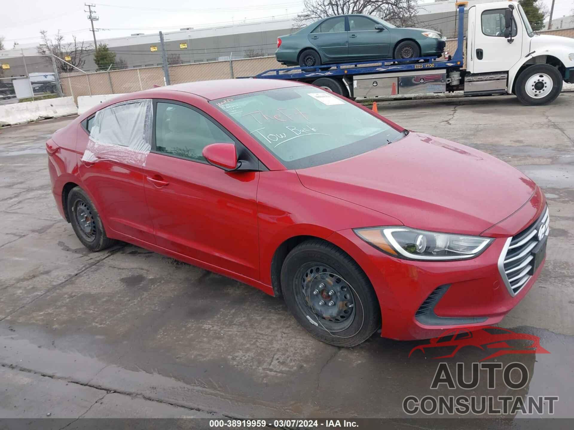 HYUNDAI ELANTRA 2017 - KMHD74LF5HU418204