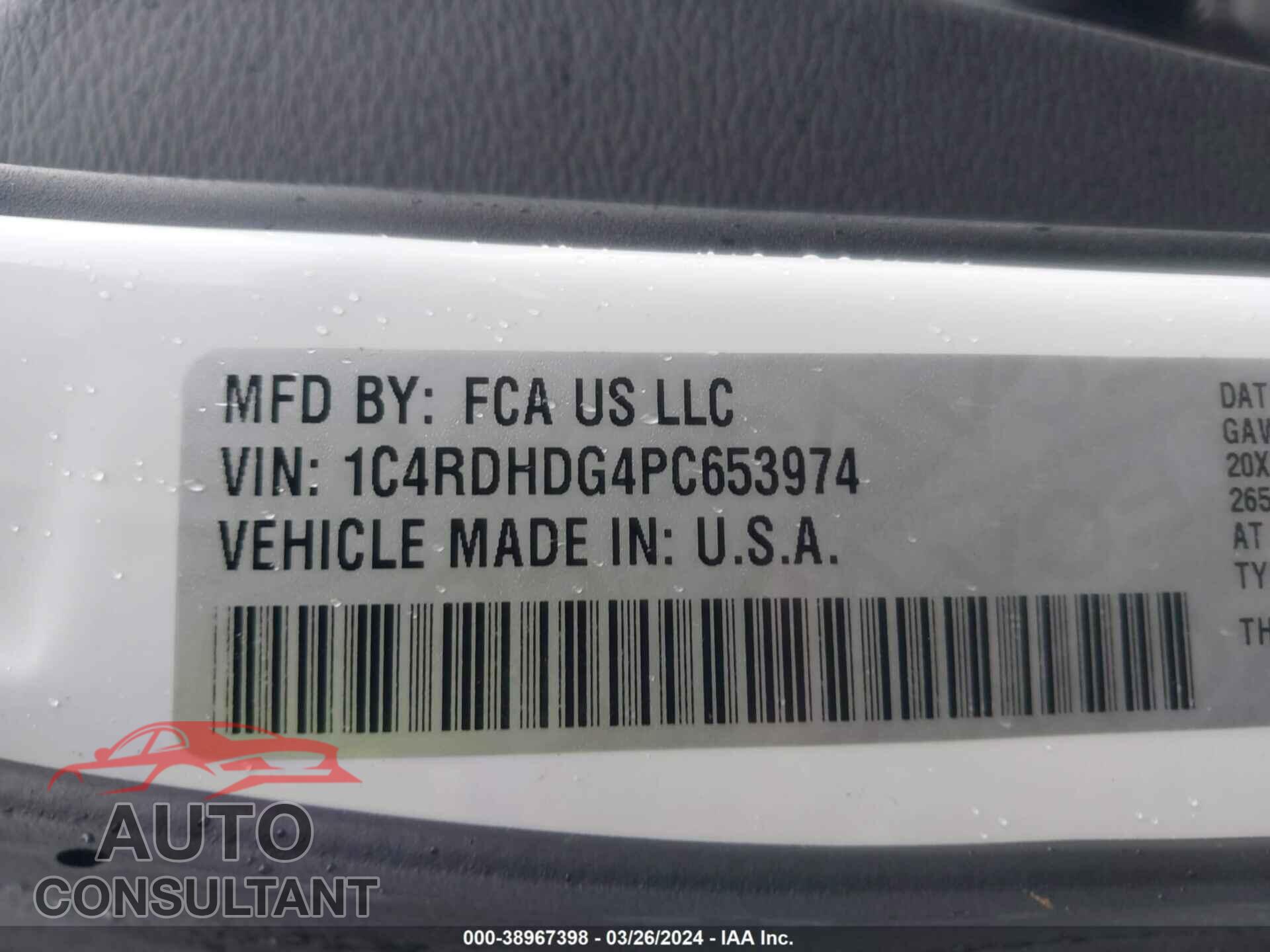 DODGE DURANGO 2023 - 1C4RDHDG4PC653974