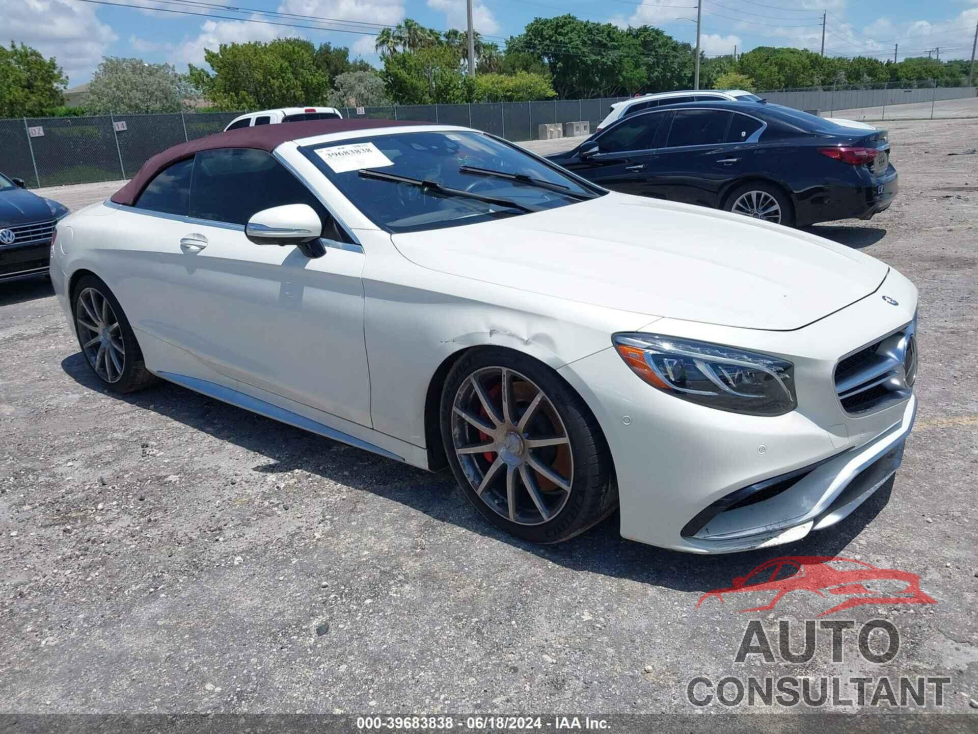 MERCEDES-BENZ AMG S 63 2017 - WDDXK7JB9HA020955