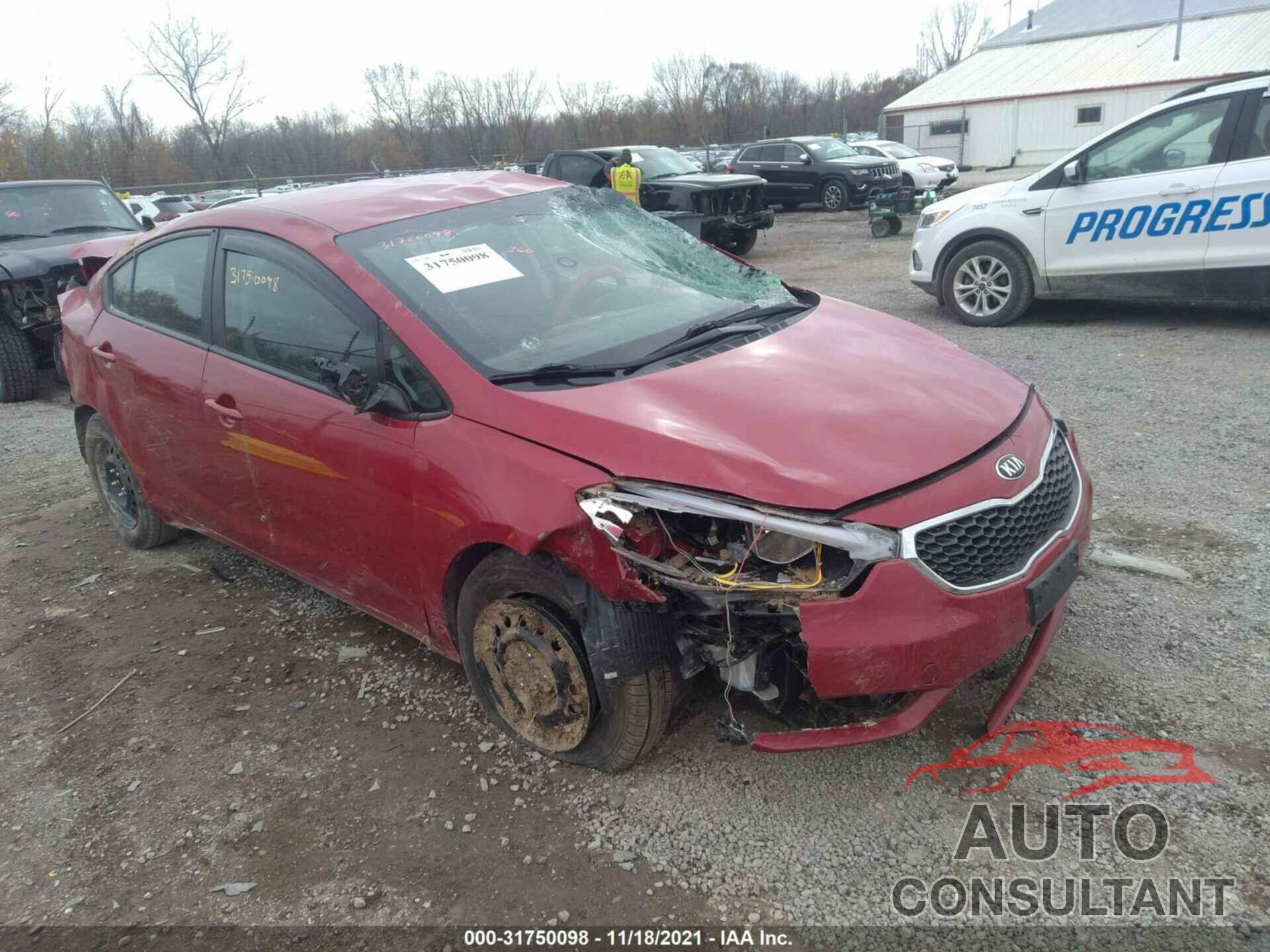 KIA FORTE 2016 - KNAFK4A61G5454539