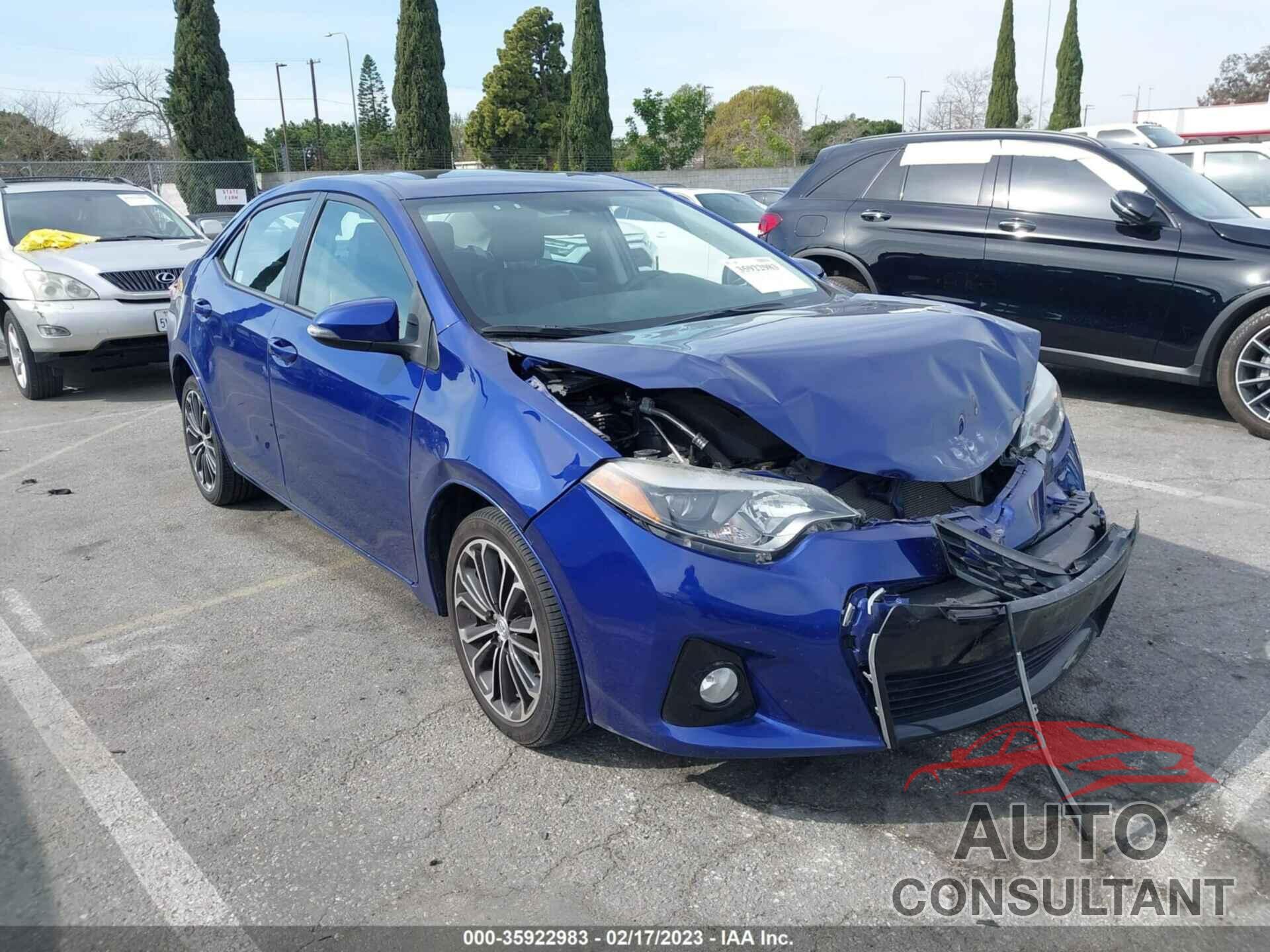 TOYOTA COROLLA 2016 - 2T1BURHE5GC493126
