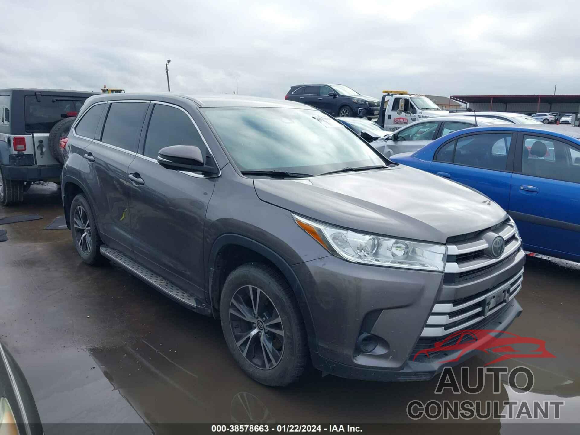 TOYOTA HIGHLANDER 2019 - 5TDZZRFH3KS294007