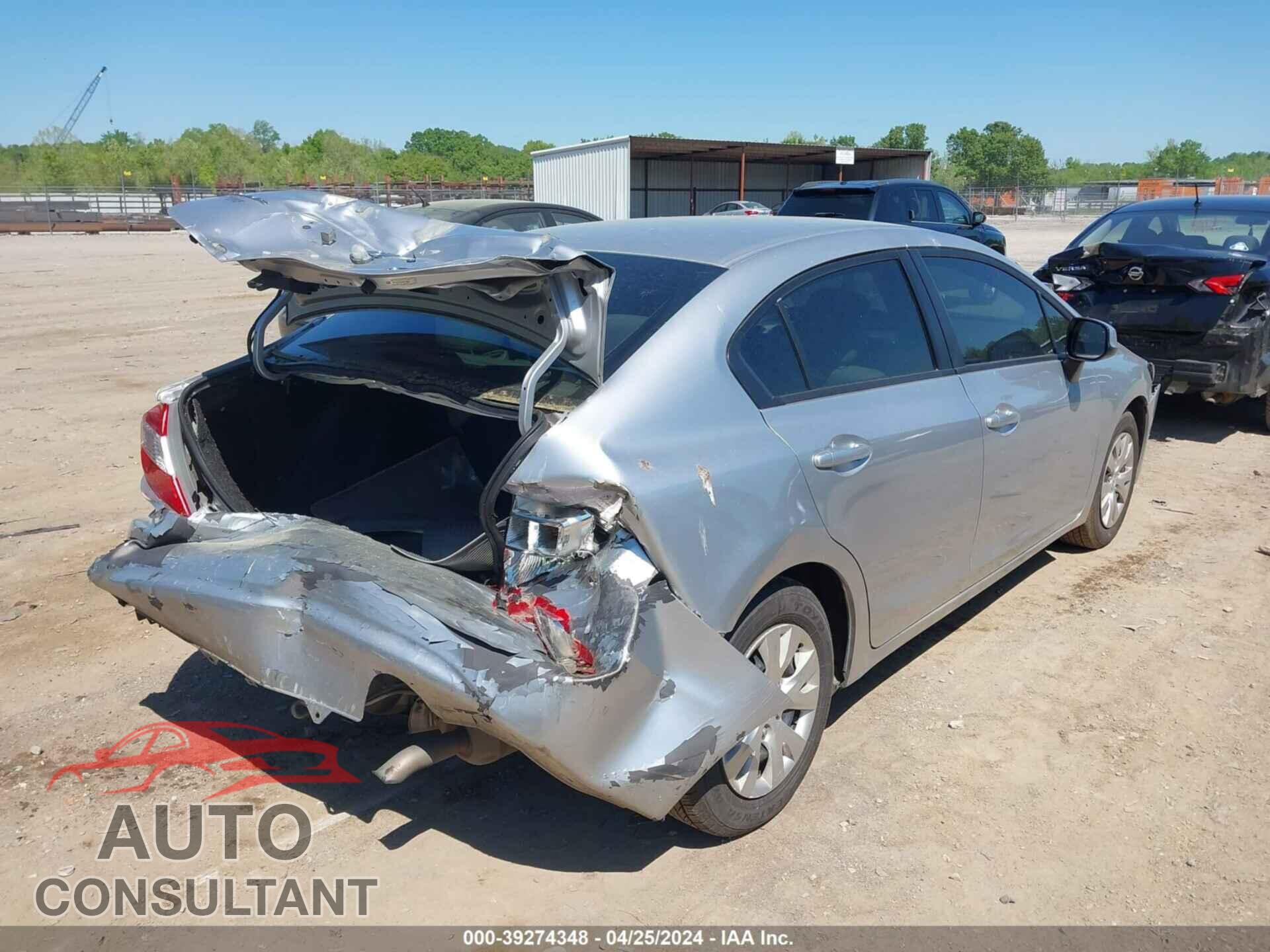 HONDA CIVIC 2012 - 19XFB2F5XCE077845