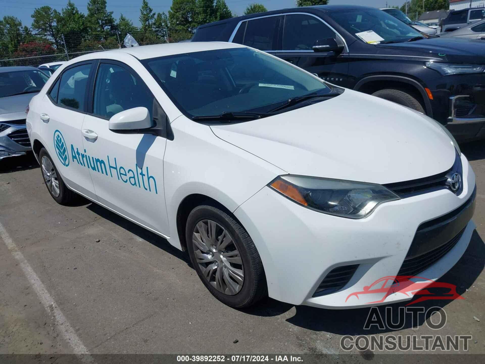 TOYOTA COROLLA 2016 - 2T1BURHE6GC568223