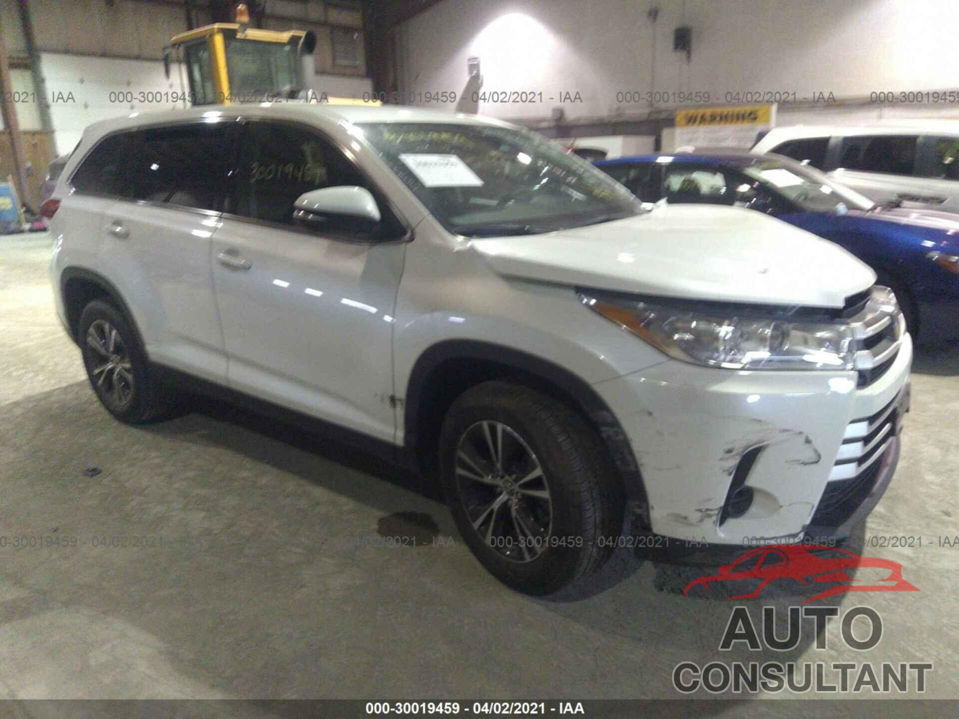 TOYOTA HIGHLANDER 2019 - 5TDZZRFH5KS298995