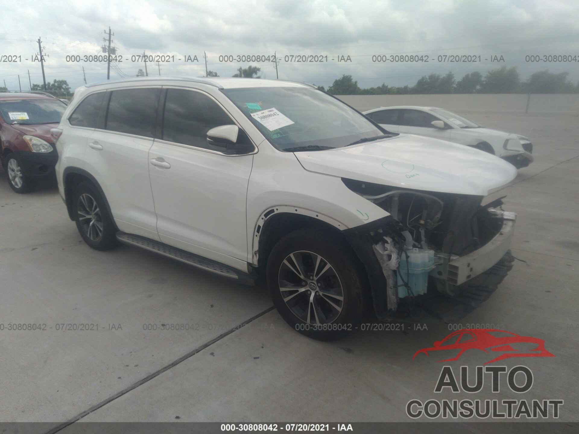TOYOTA HIGHLANDER 2016 - 5TDKKRFH5GS132151