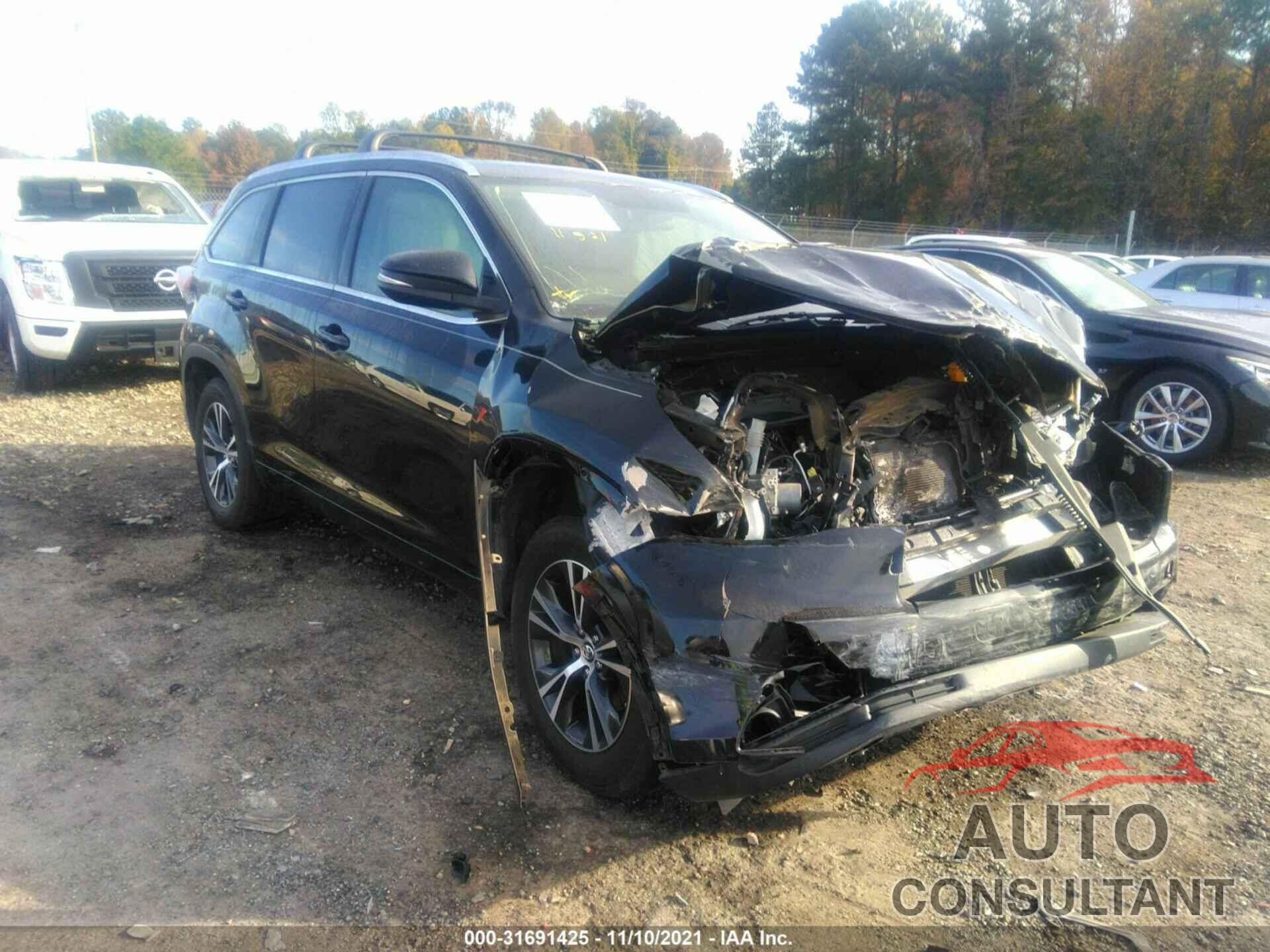 TOYOTA HIGHLANDER 2016 - 5TDKKRFH5GS126186