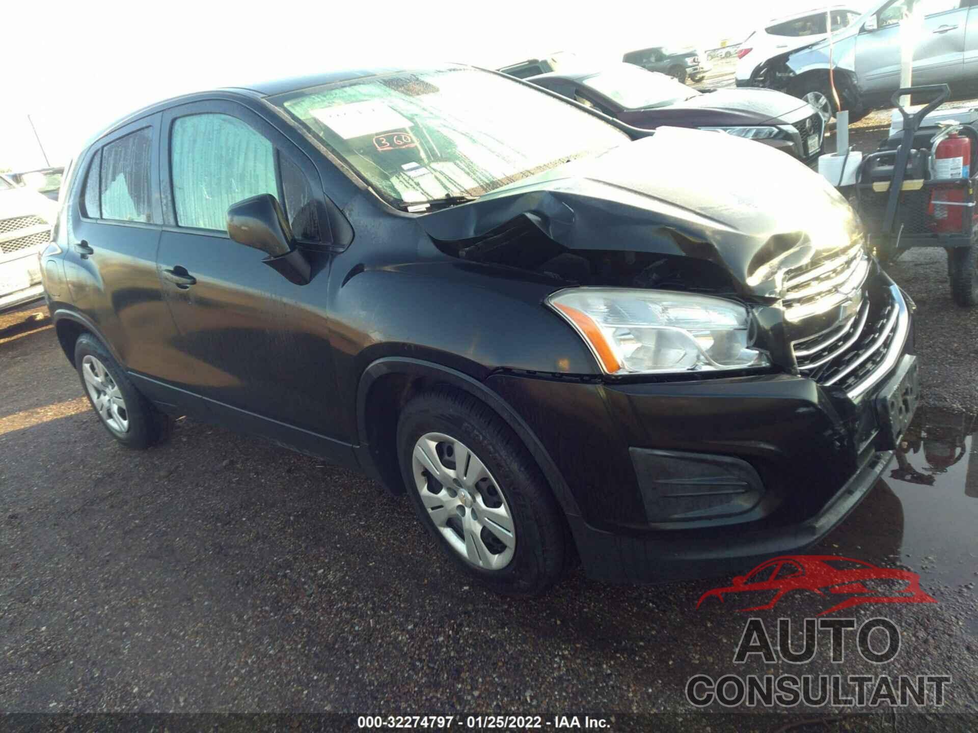 CHEVROLET TRAX 2016 - KL7CJKSB7GB549419