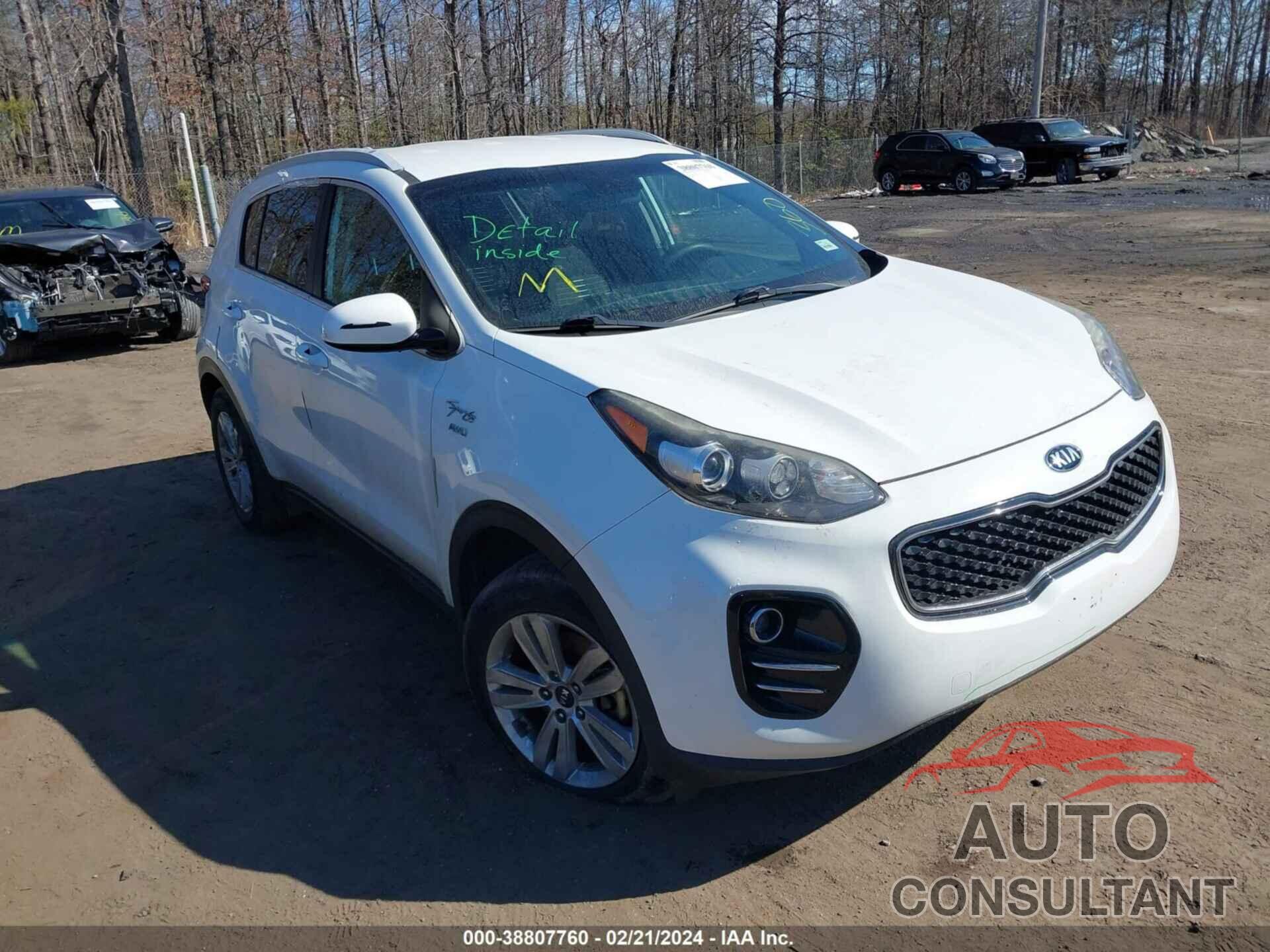 KIA SPORTAGE 2017 - KNDPMCAC6H7036131