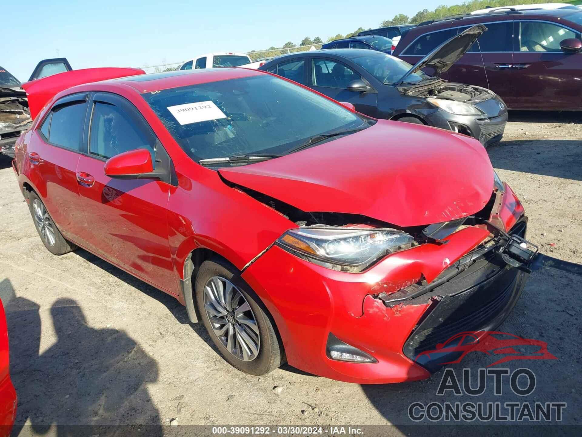 TOYOTA COROLLA 2019 - 2T1BURHE9KC139649