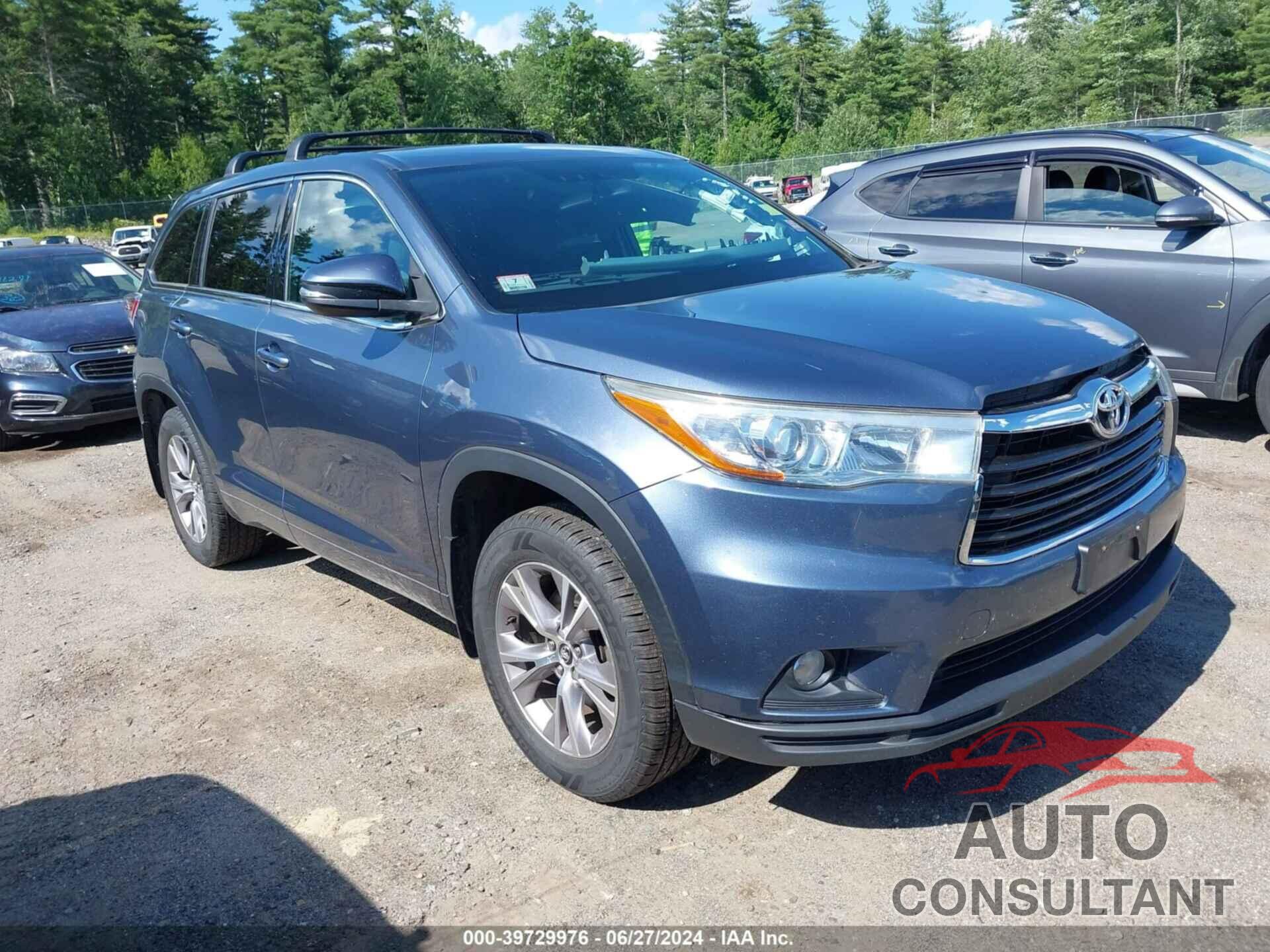 TOYOTA HIGHLANDER 2016 - 5TDBKRFH7GS266868