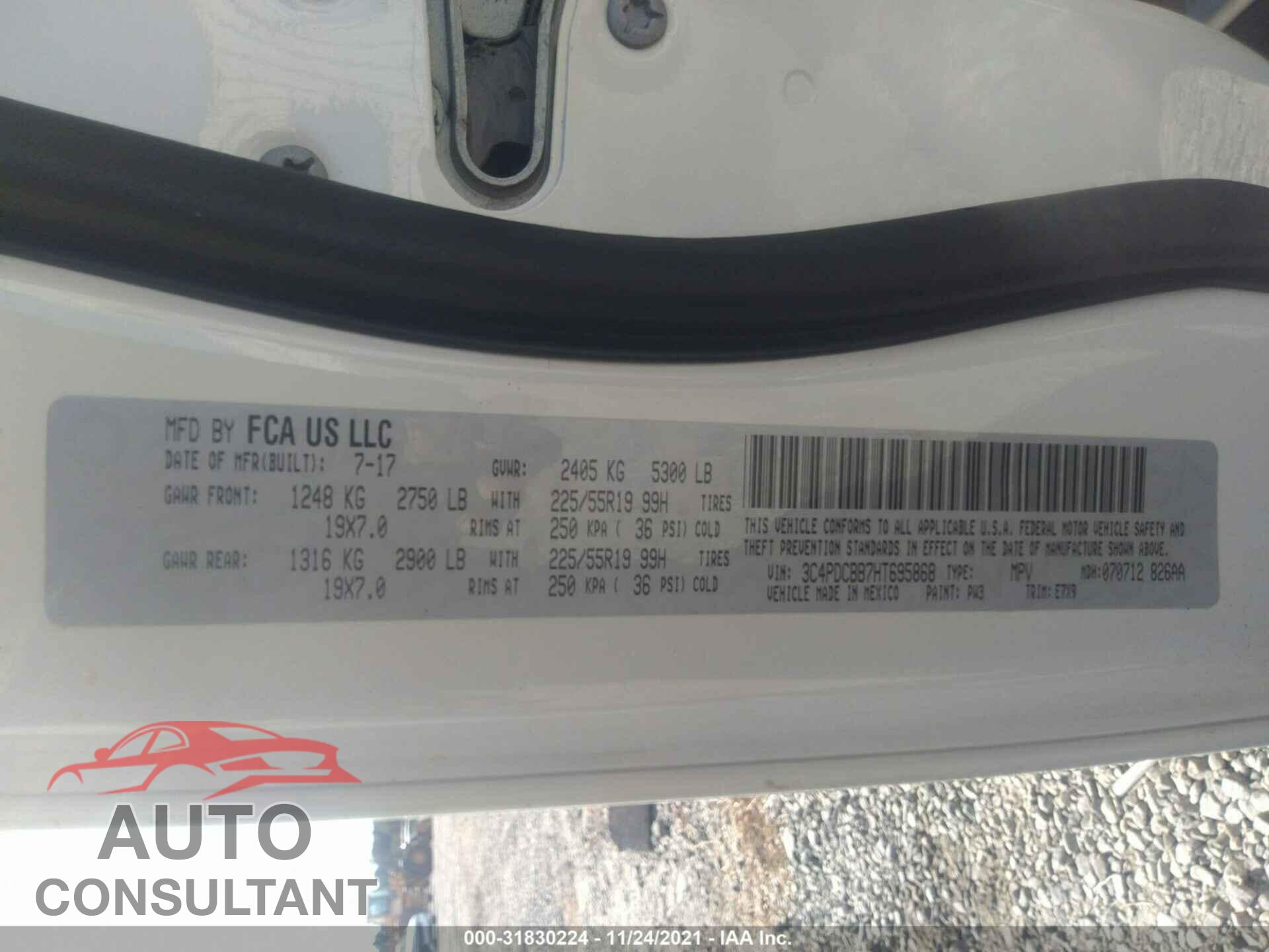 DODGE JOURNEY 2017 - 3C4PDCBB7HT695868