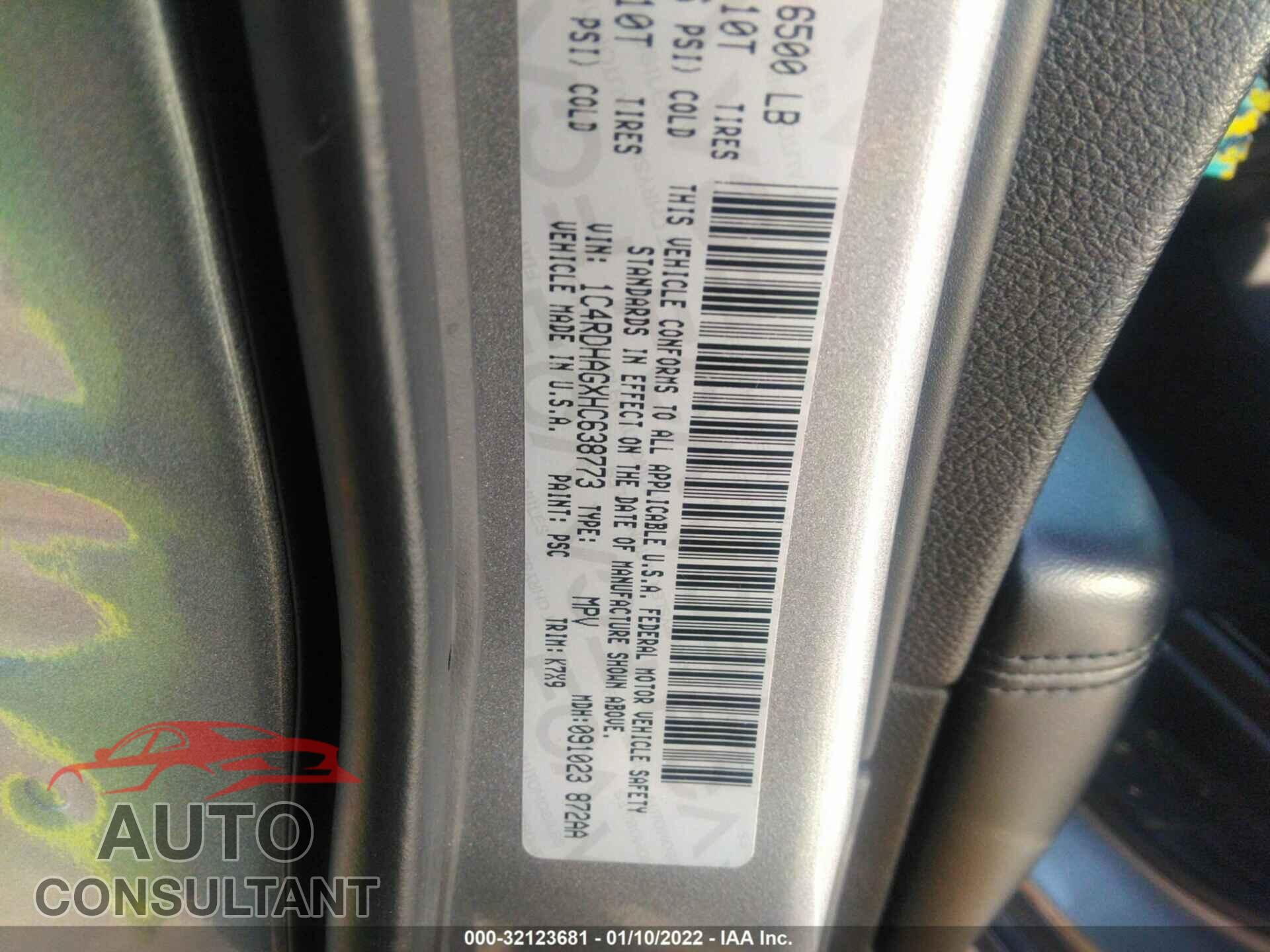 DODGE DURANGO 2017 - 1C4RDHAGXHC638773