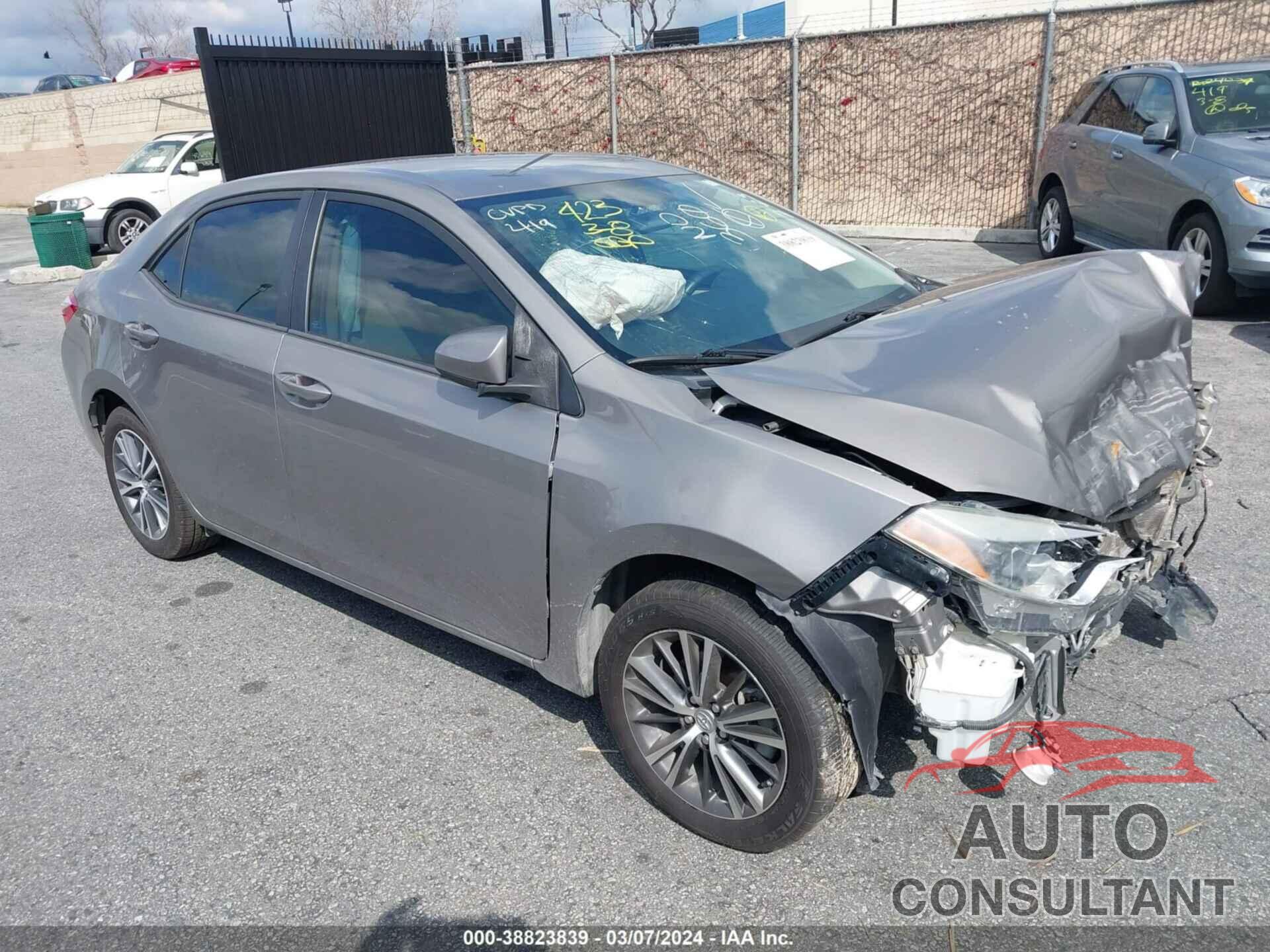 TOYOTA COROLLA 2016 - 2T1BURHE0GC665286