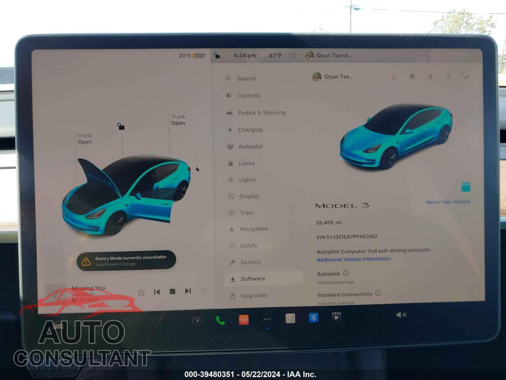 TESLA MODEL 3 2023 - 5YJ3E1EA7PF453162