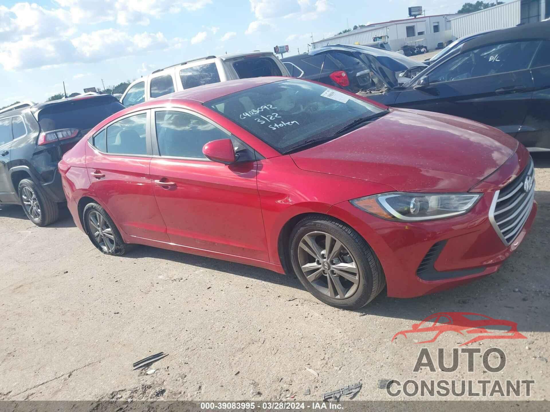 HYUNDAI ELANTRA 2017 - 5NPD84LF4HH003306