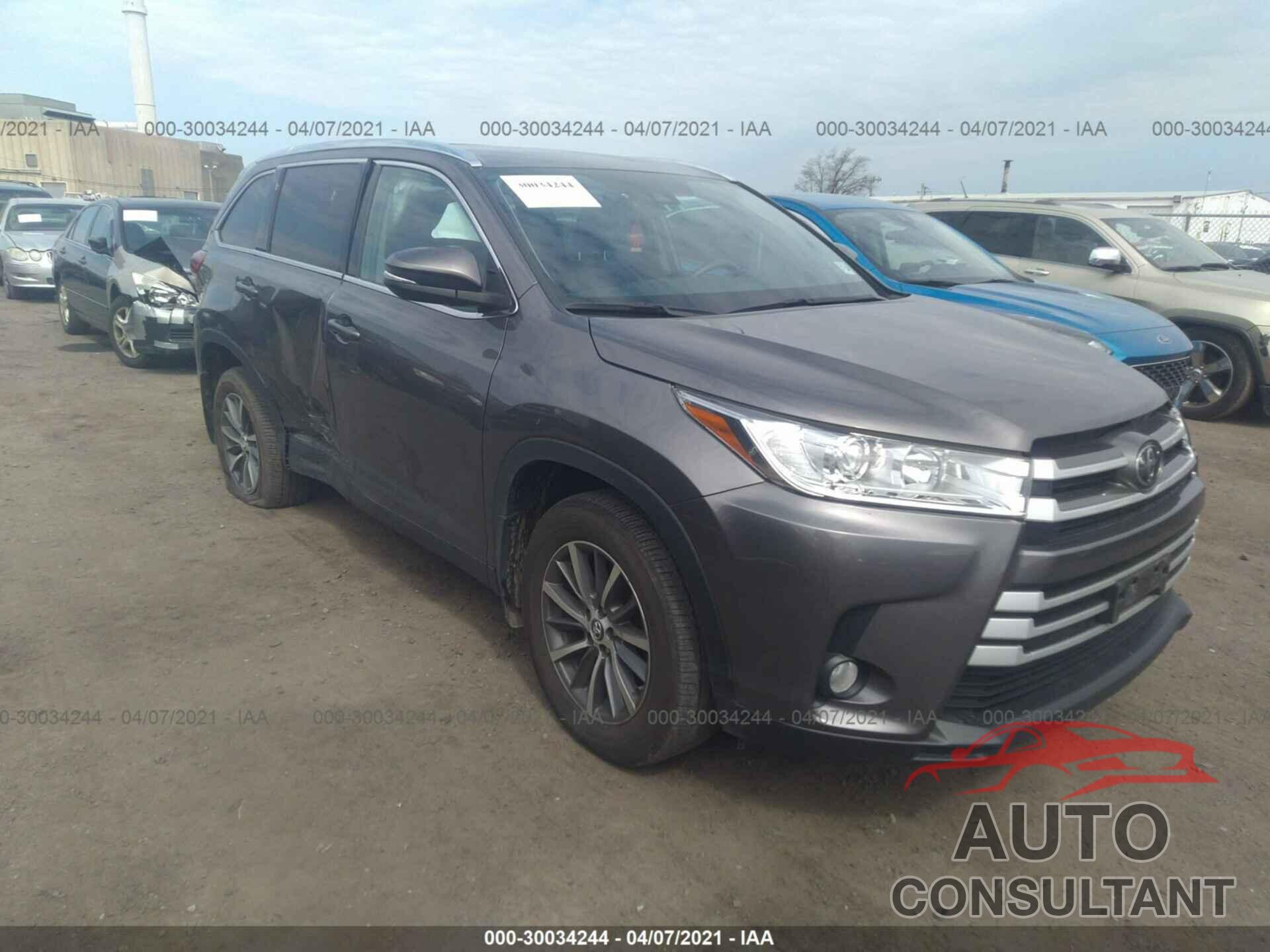 TOYOTA HIGHLANDER 2019 - 5TDJZRFH5KS594905