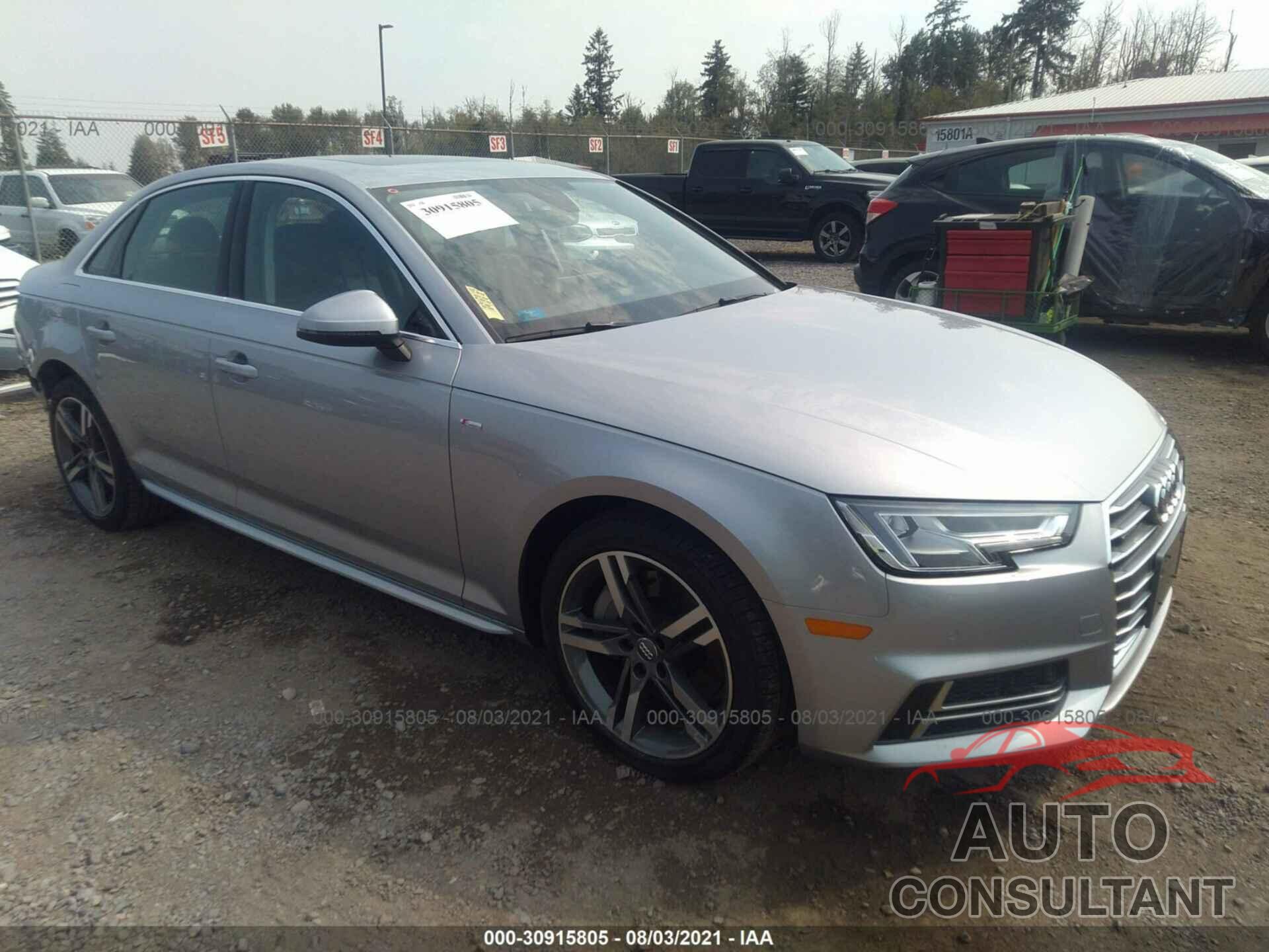 AUDI A4 2018 - WAUENAF49JA137339