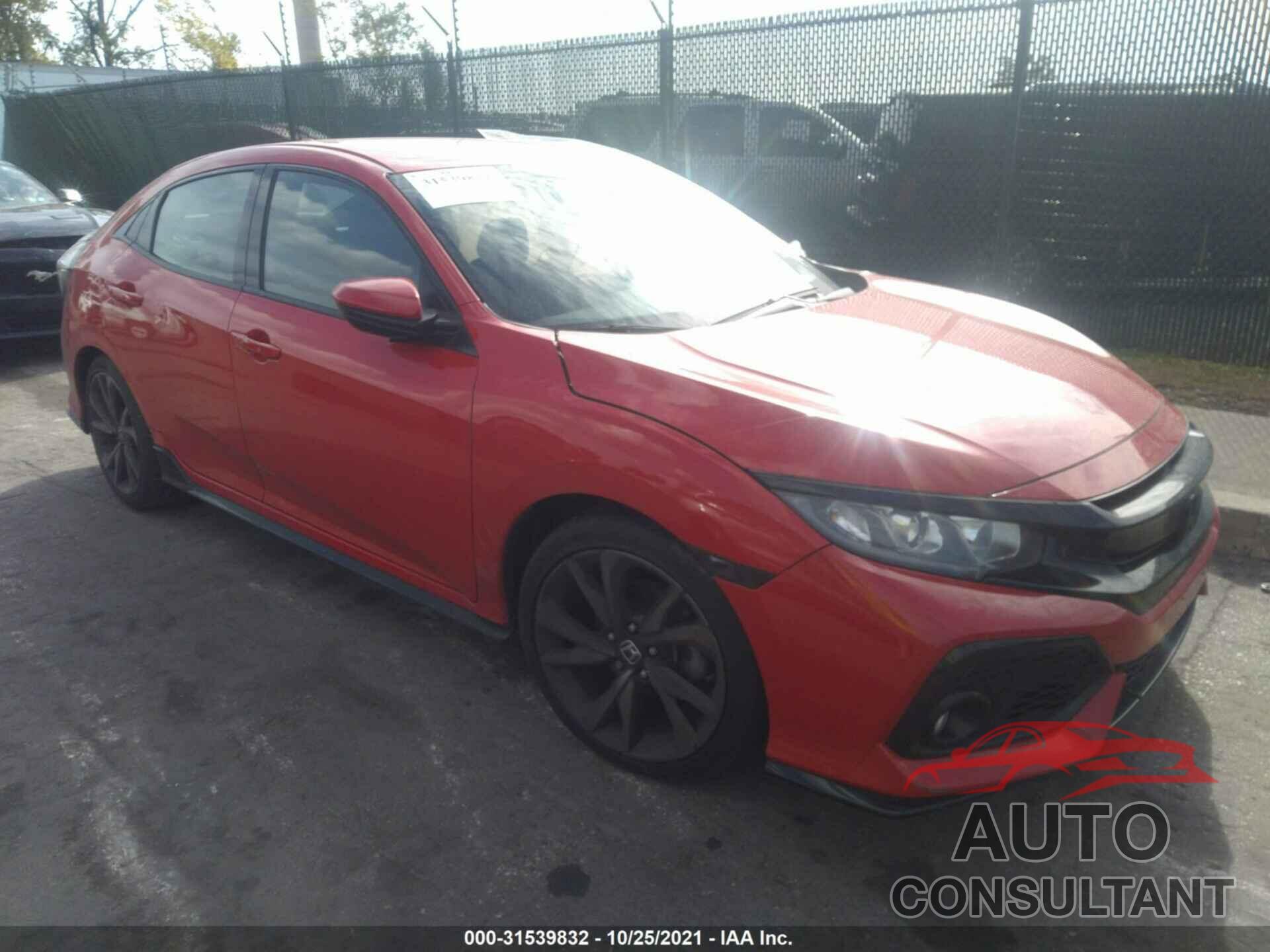 HONDA CIVIC HATCHBACK 2018 - SHHFK7H45JU419628