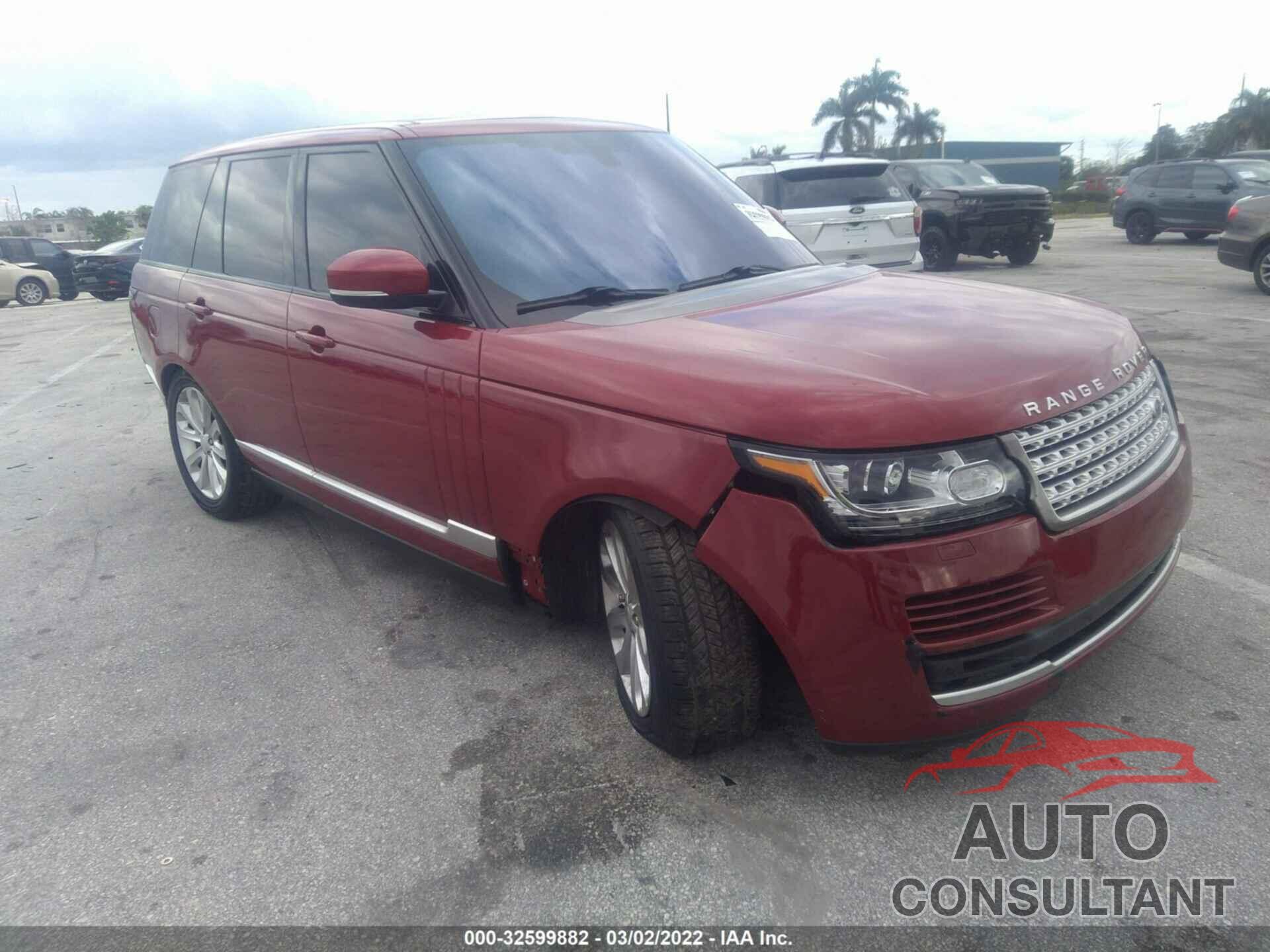 LAND ROVER RANGE ROVER 2016 - SALGS2KF4GA319372