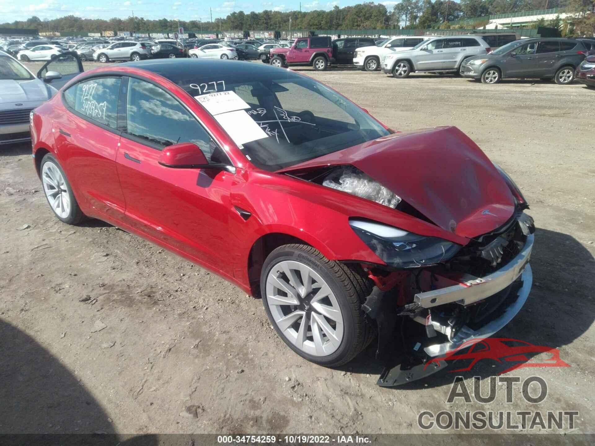 TESLA MODEL 3 2022 - 5YJ3E1EA0NF287421