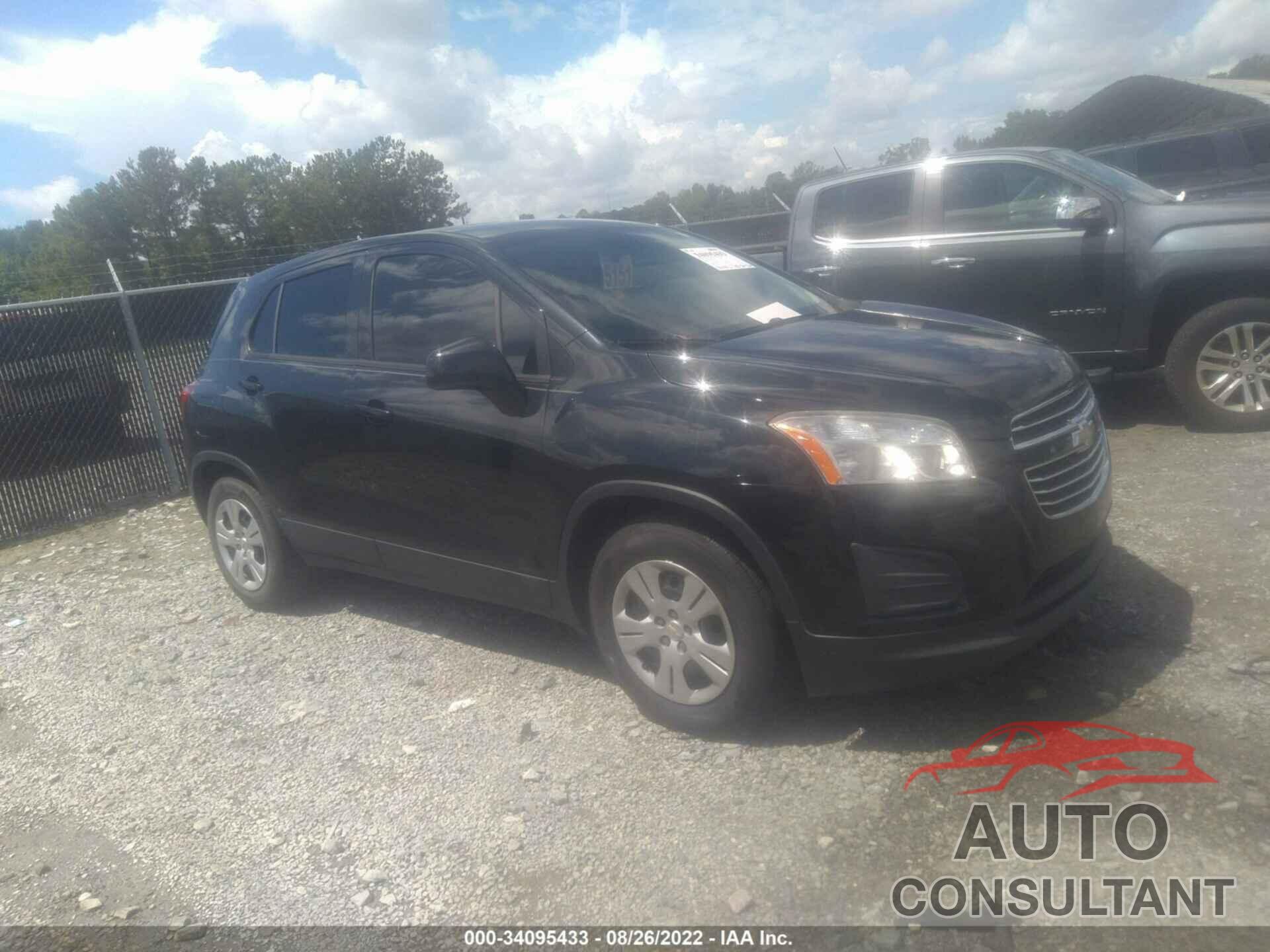 CHEVROLET TRAX 2016 - KL7CJKSB6GB733041