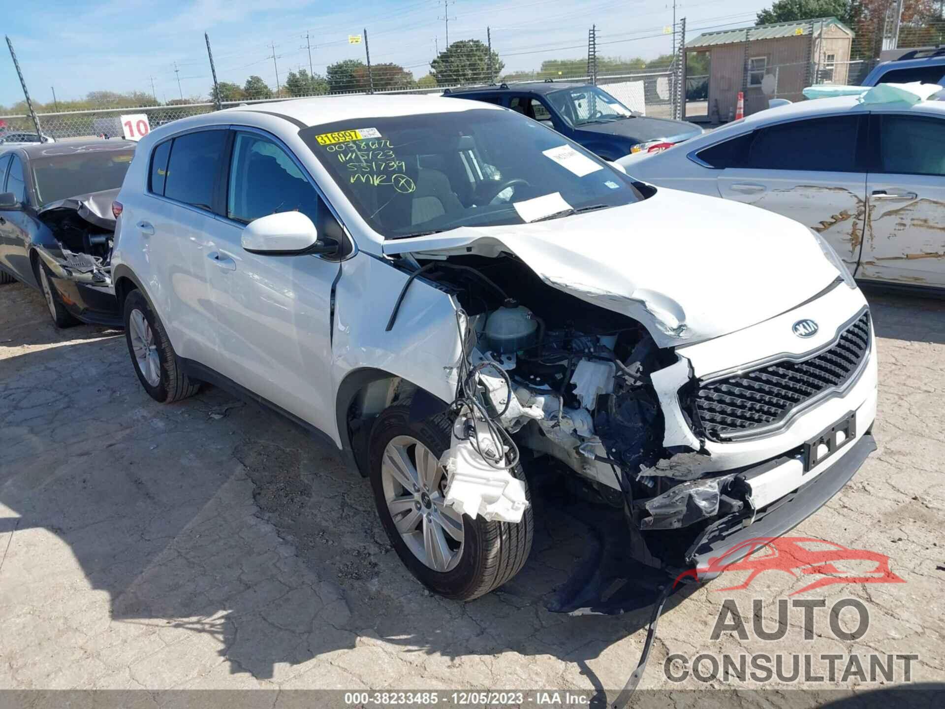 KIA SPORTAGE 2019 - KNDPM3AC3K7551739