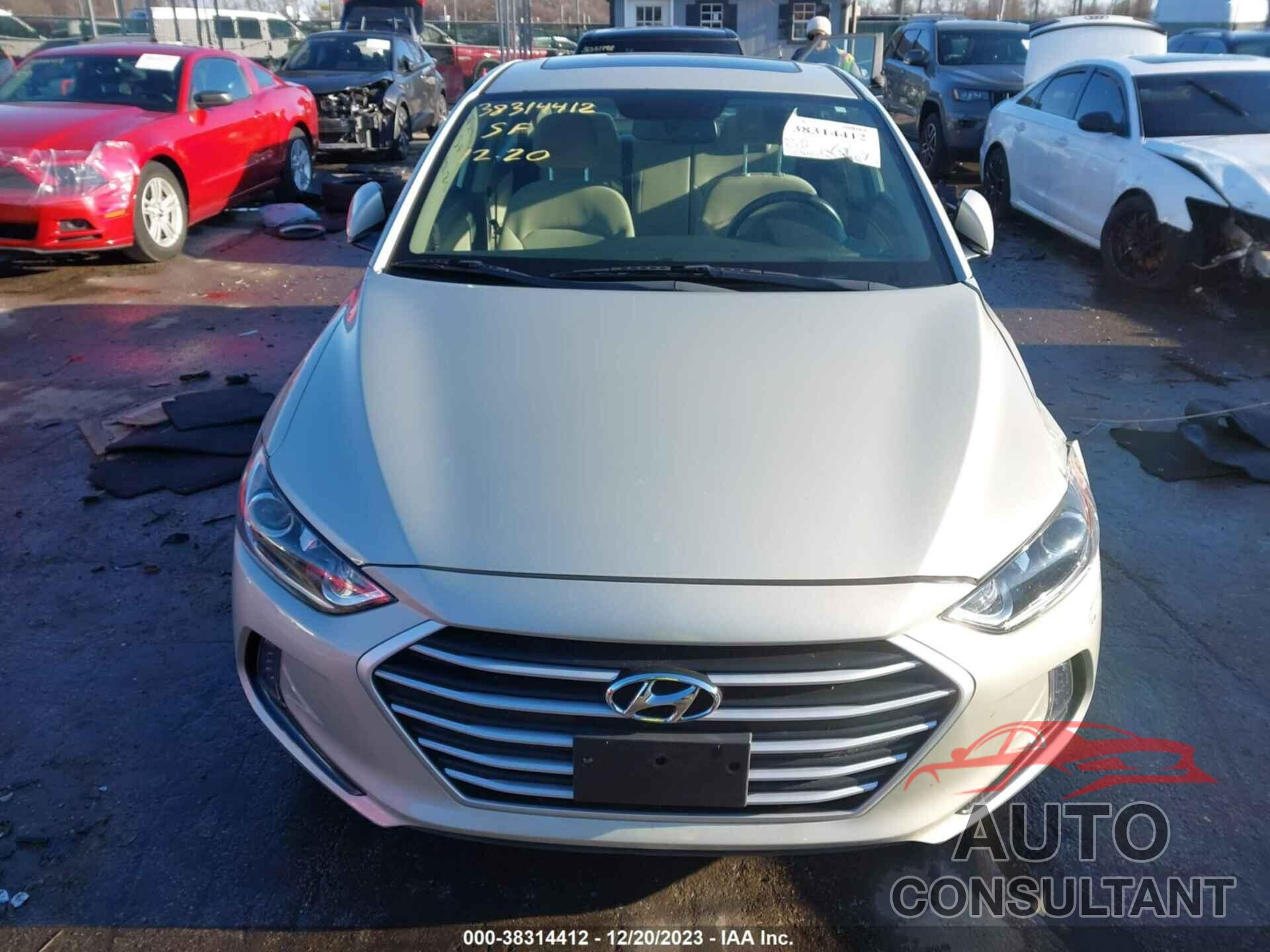 HYUNDAI ELANTRA 2018 - 5NPD84LFXJH270701