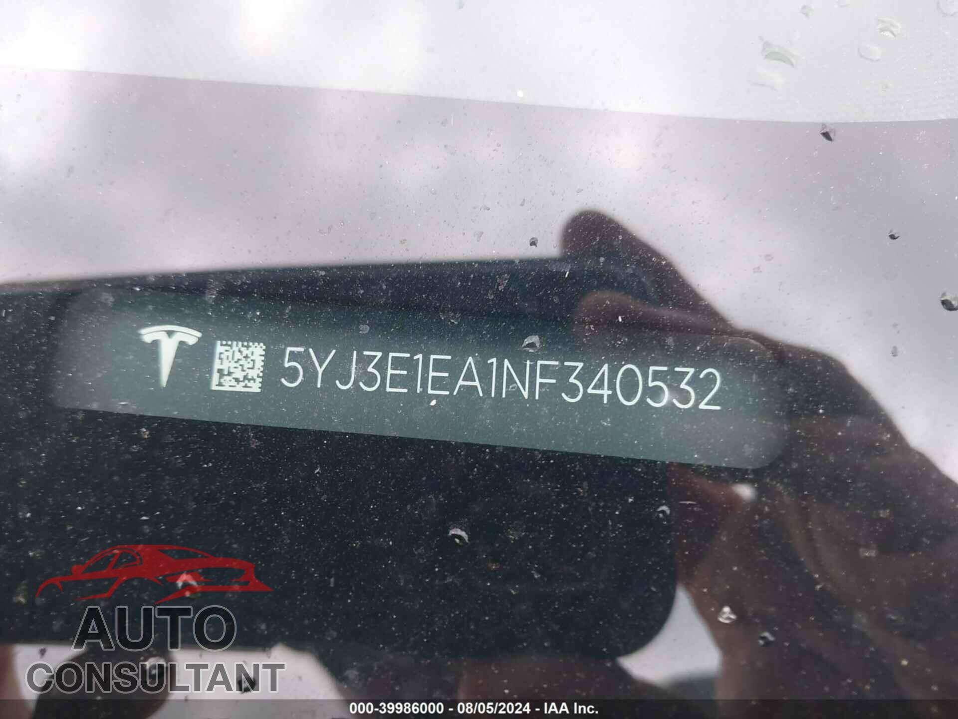 TESLA MODEL 3 2022 - 5YJ3E1EA1NF340532